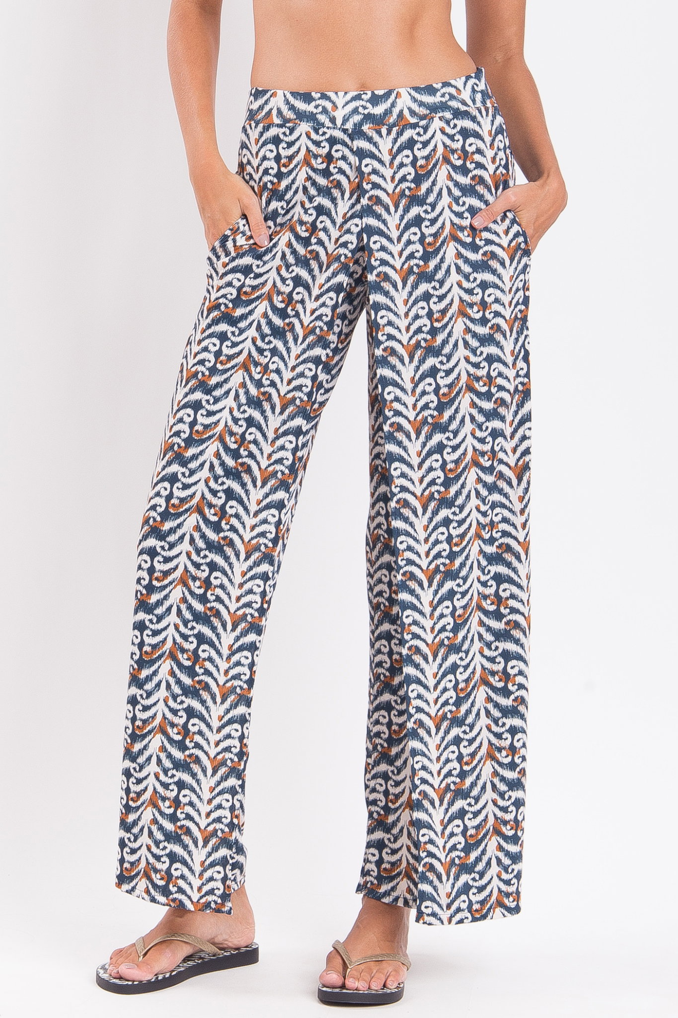 Calças de praia Ikat Multicolor