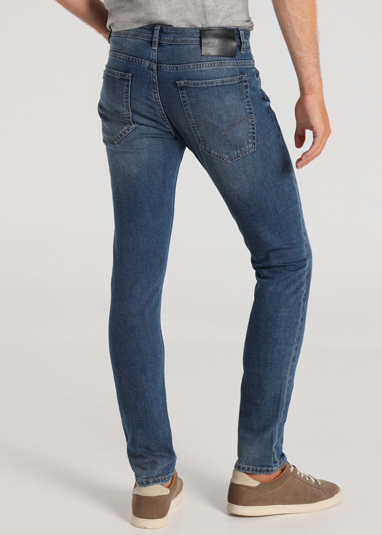 Calças de Ganga Slim Homem Azul