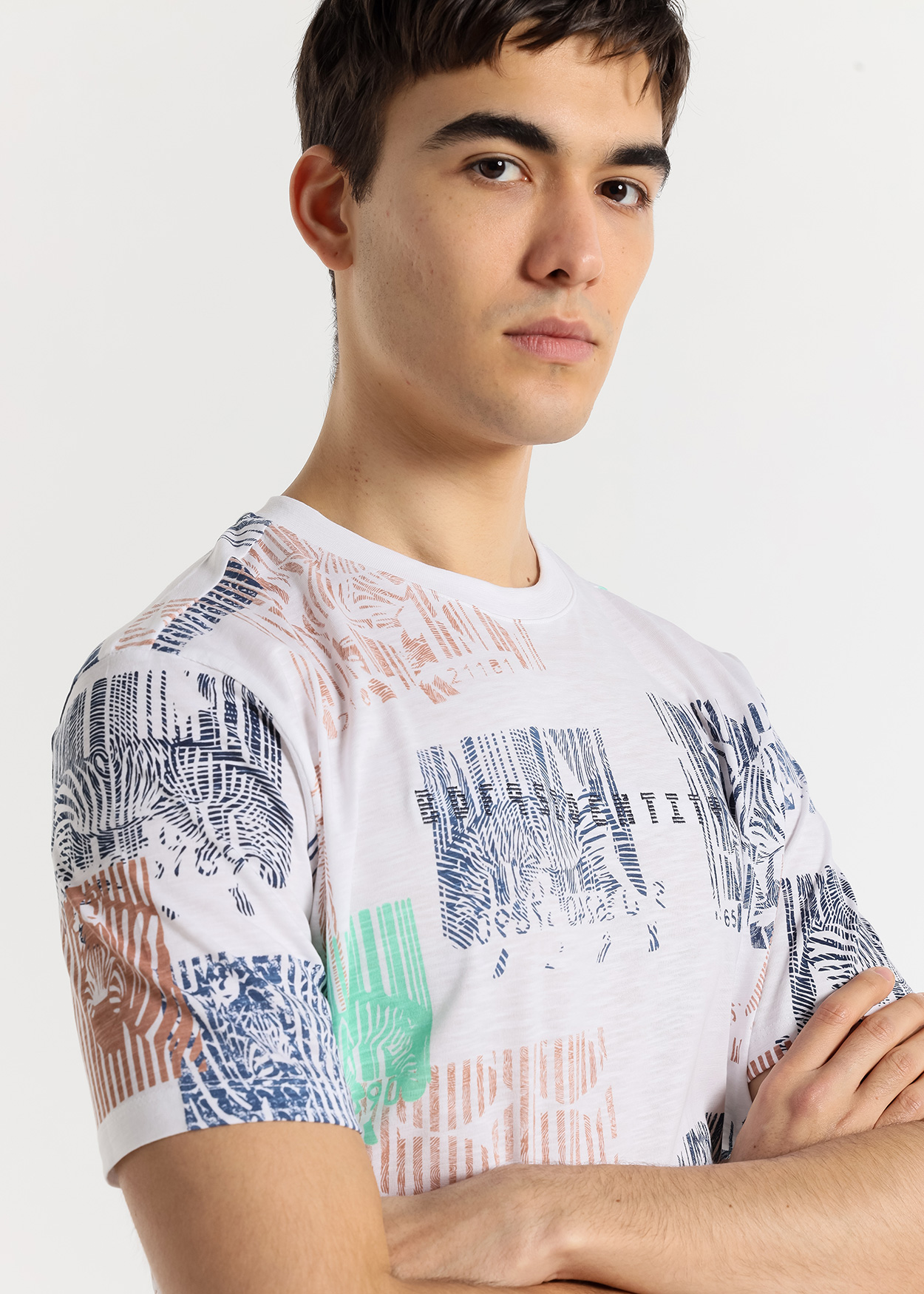 T-Shirt de zebra Branco