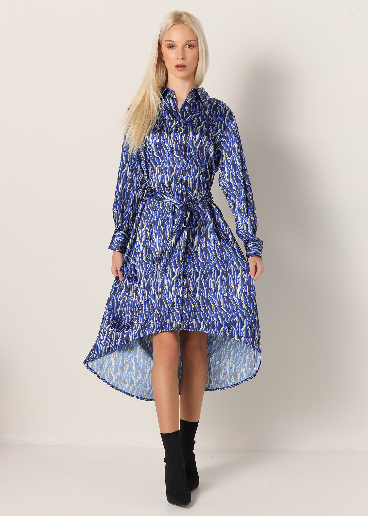 Vestido de cetim Senhora Multicolorido