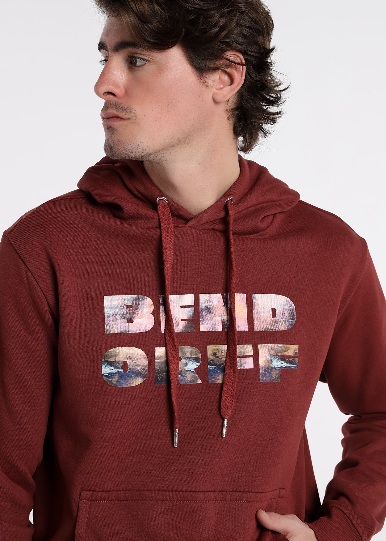 Sweatshirt com Capuz Castanho