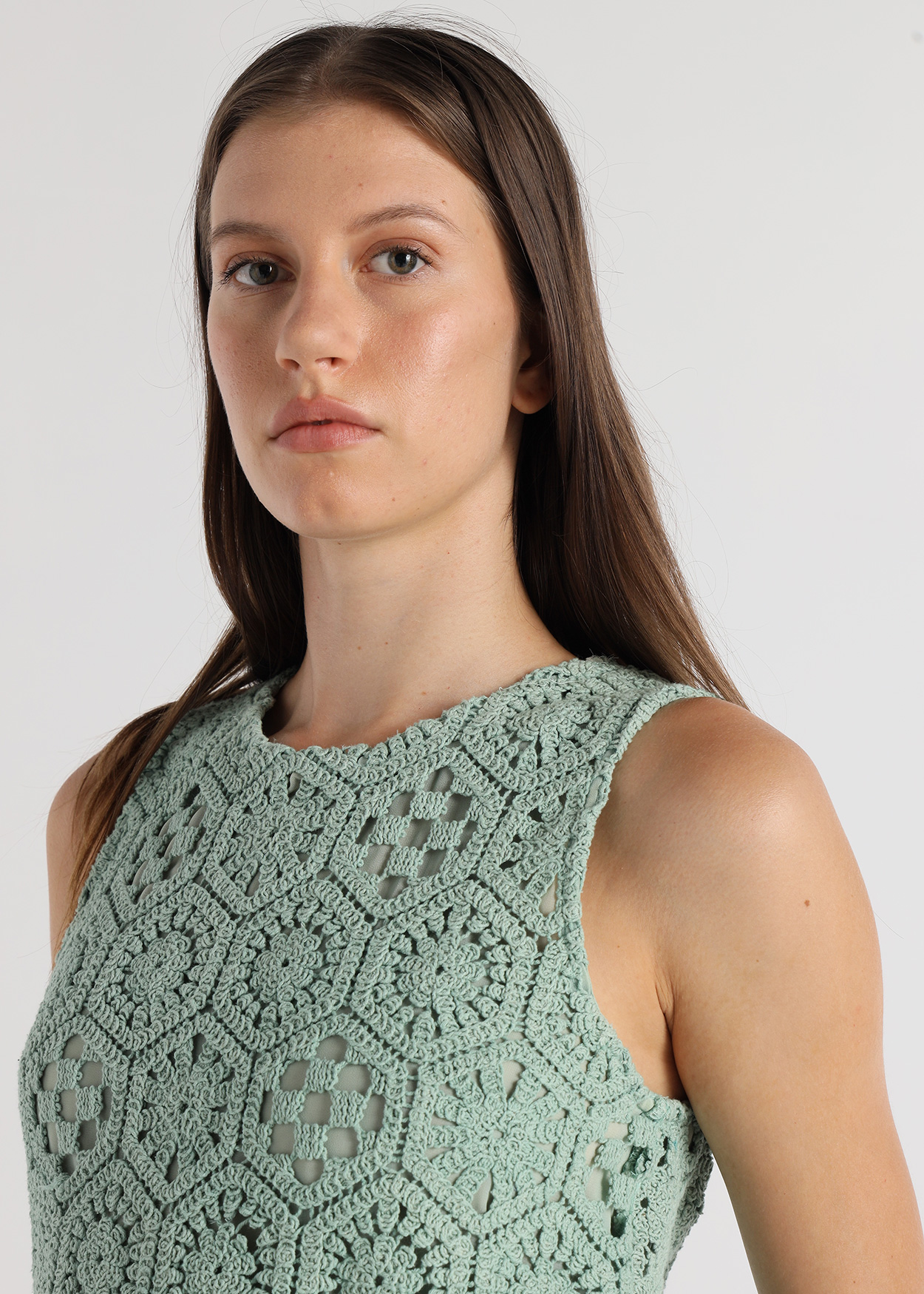 Top de crochê Senhora Verde