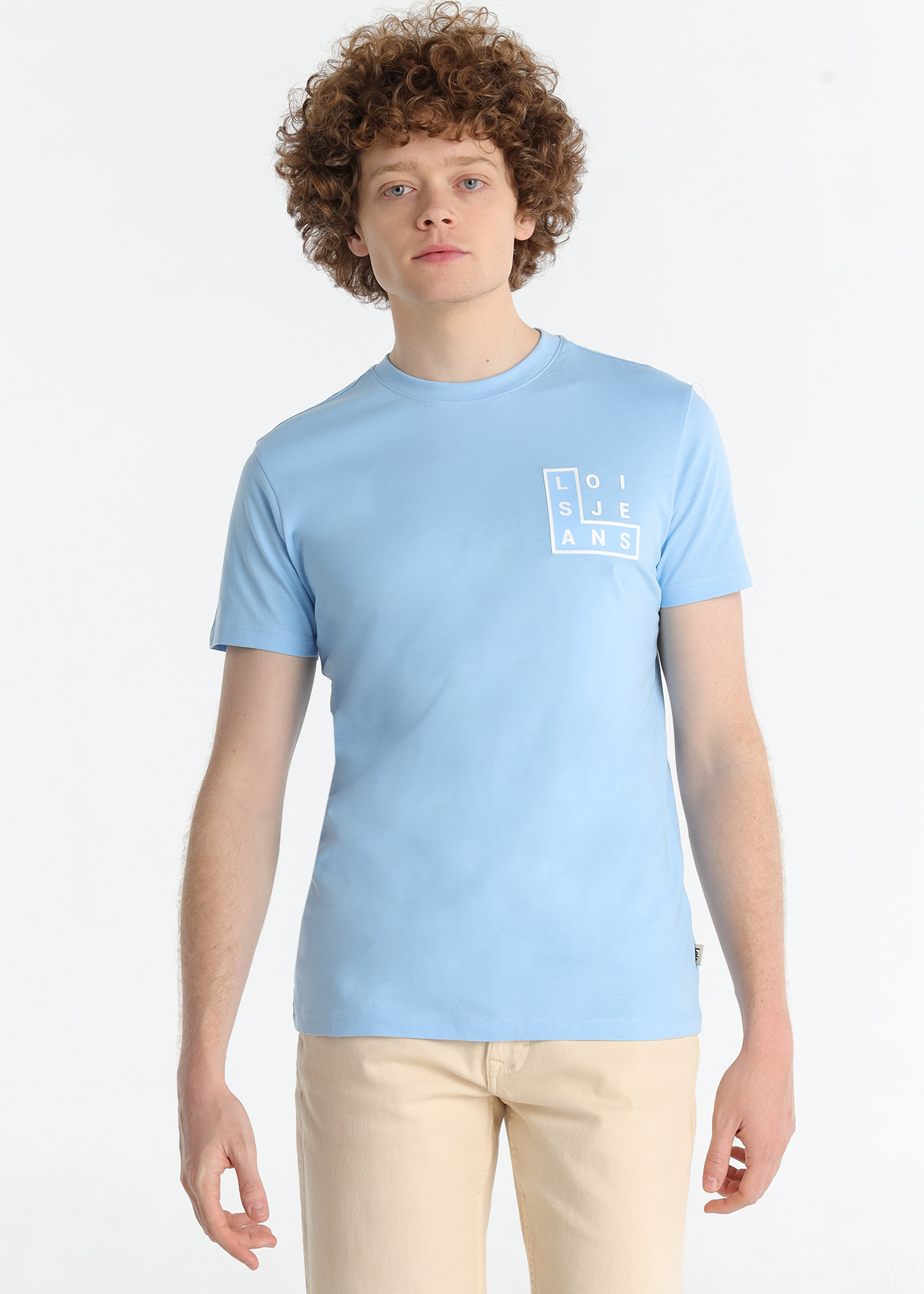 T-Shirt Gráfica Homem Azul