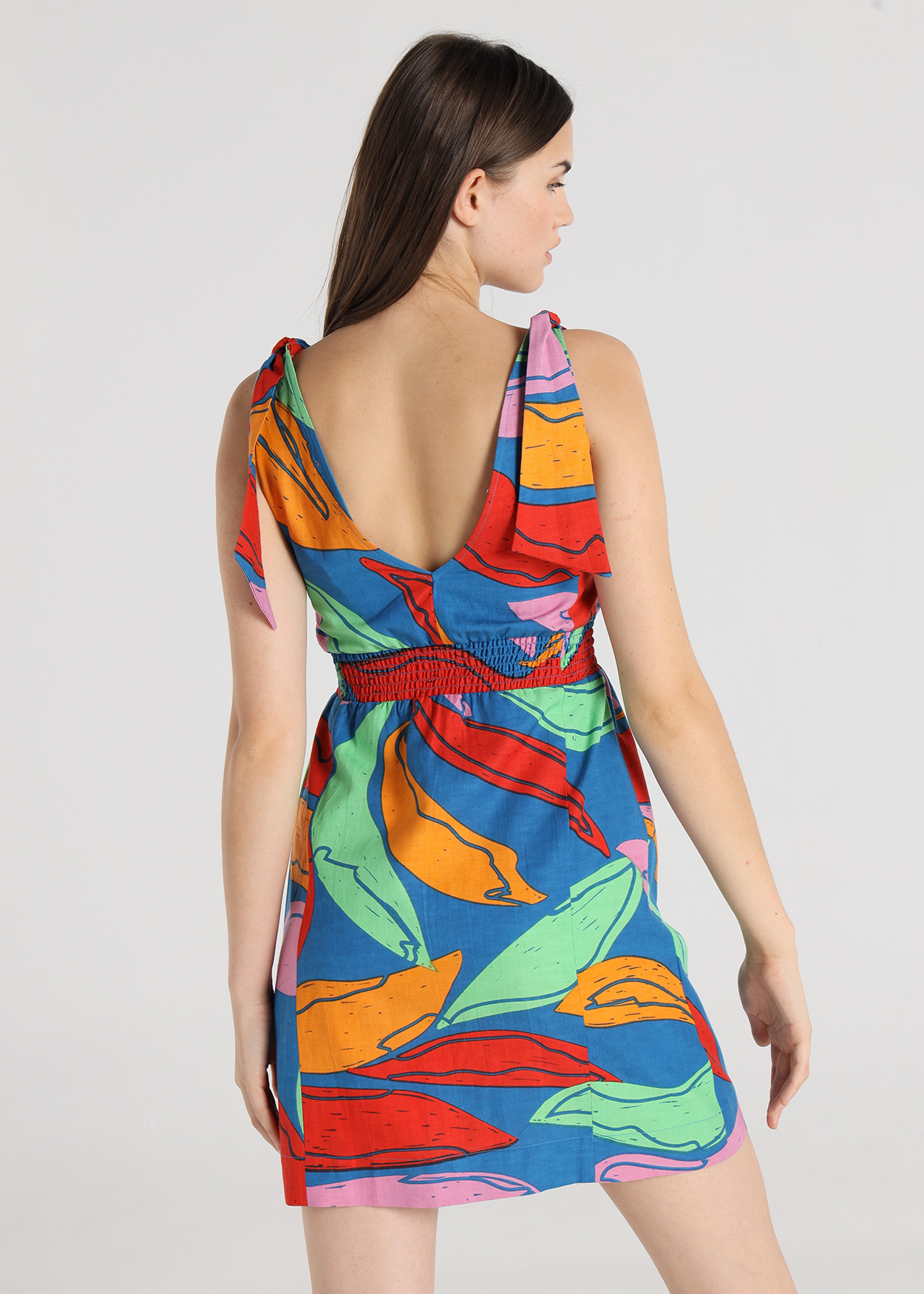 Vestido Curto Senhora Multicolorido