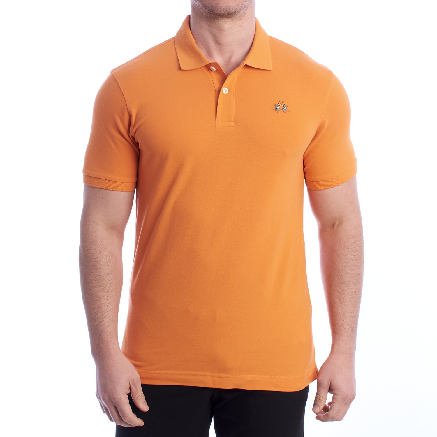 Pólo Homem Slim Fit Laranja