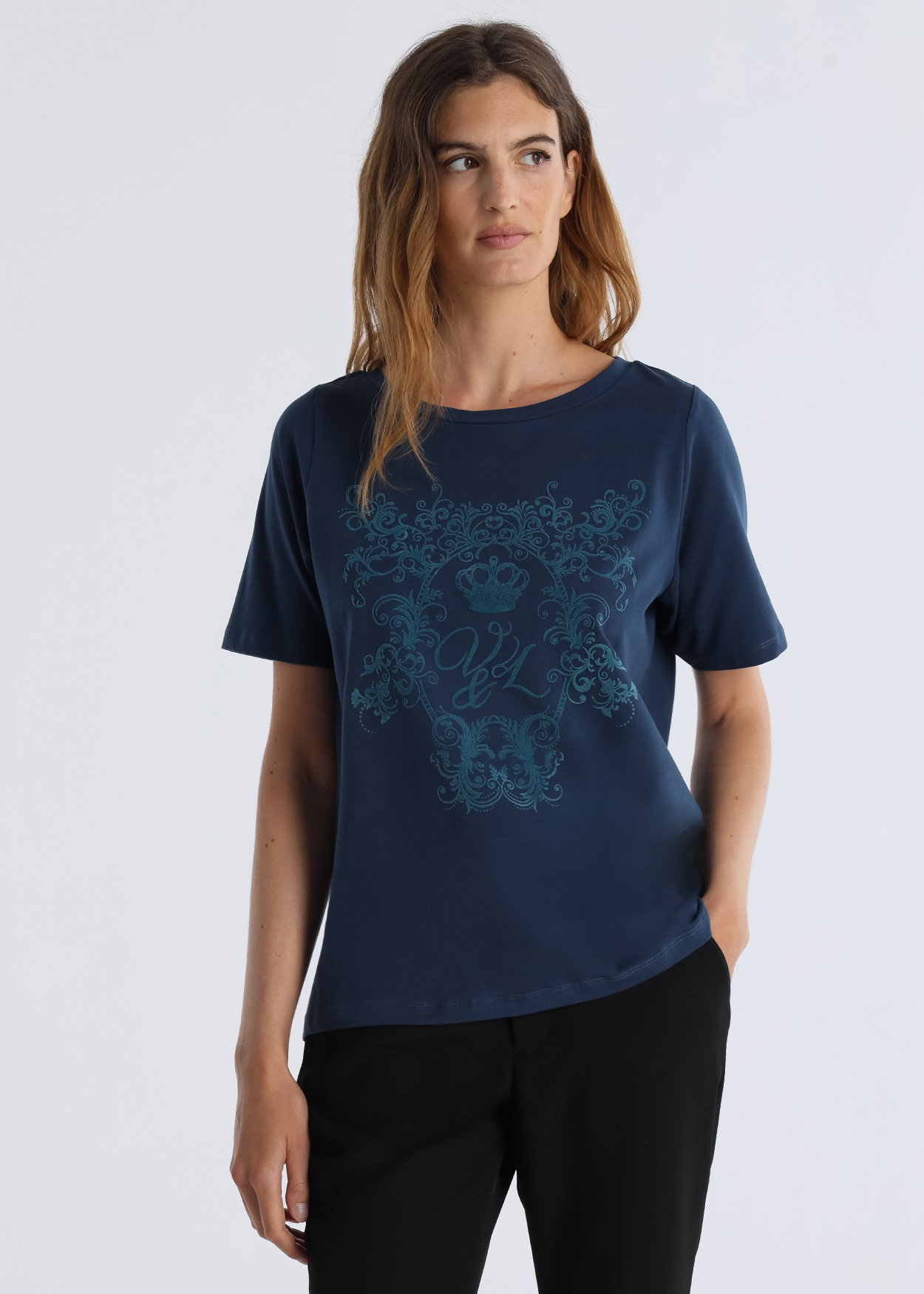 T-Shirt Performance Senhora Azul