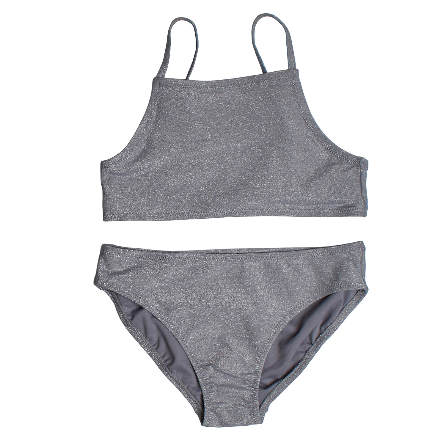 Biquini Completo Menina Prateado