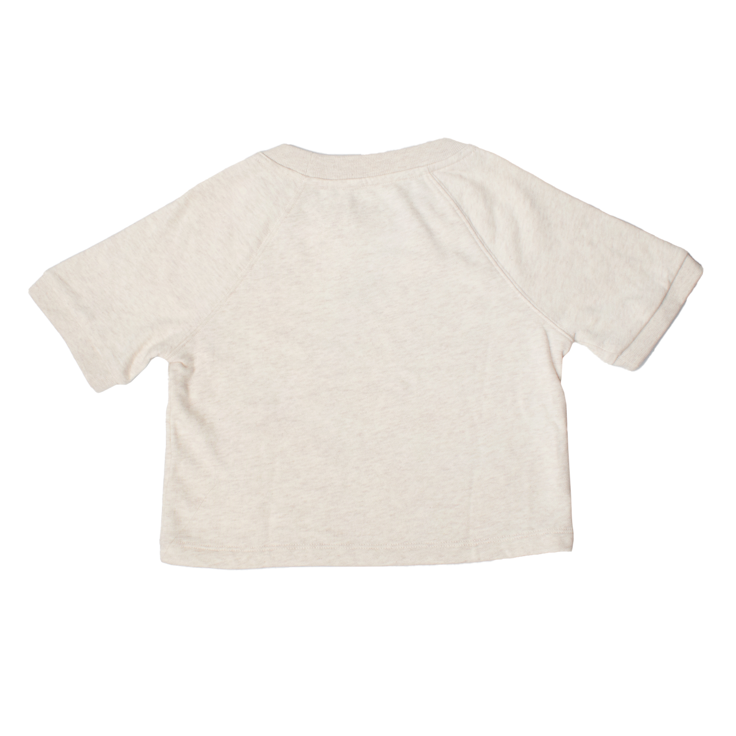 T-Shirt Cropped Menina Bege