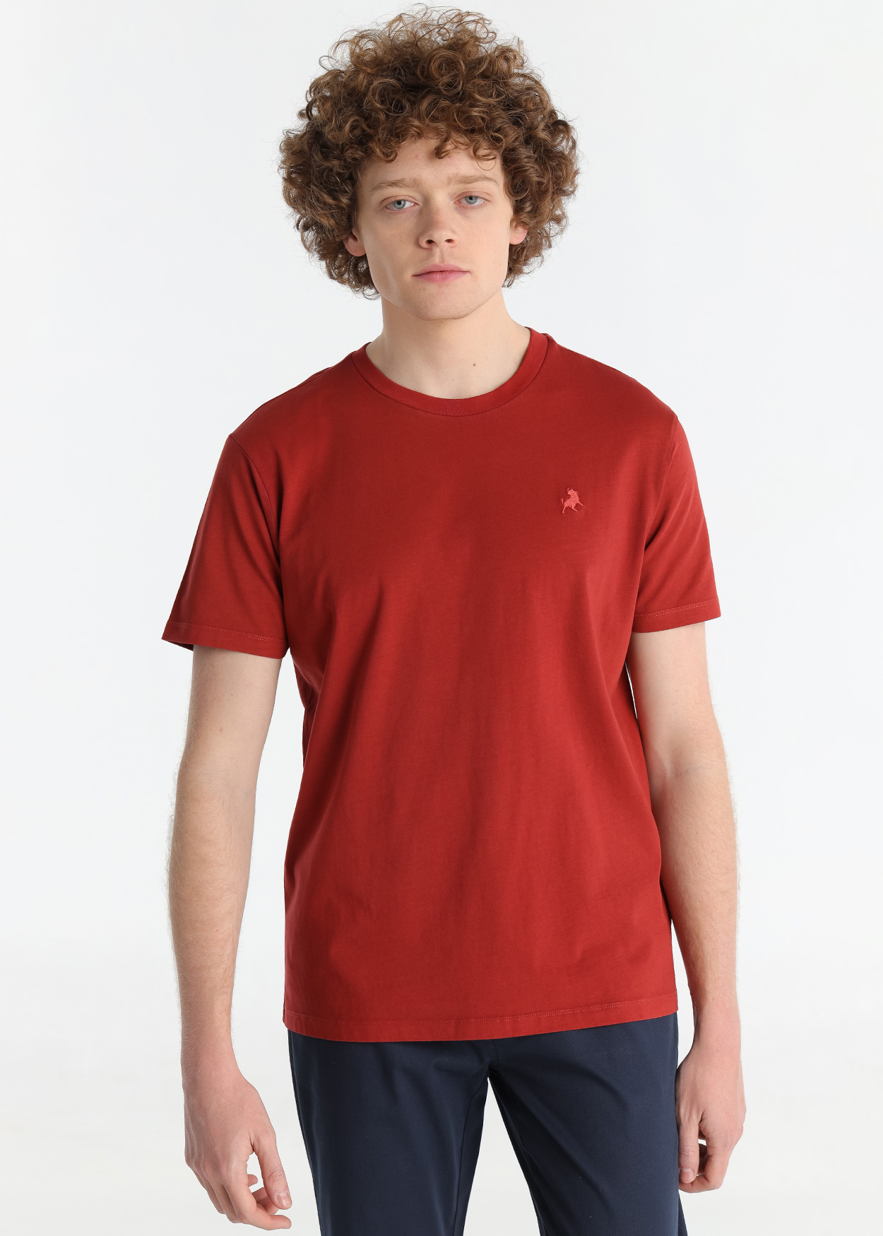T-Shirt básica Homem Vermelho