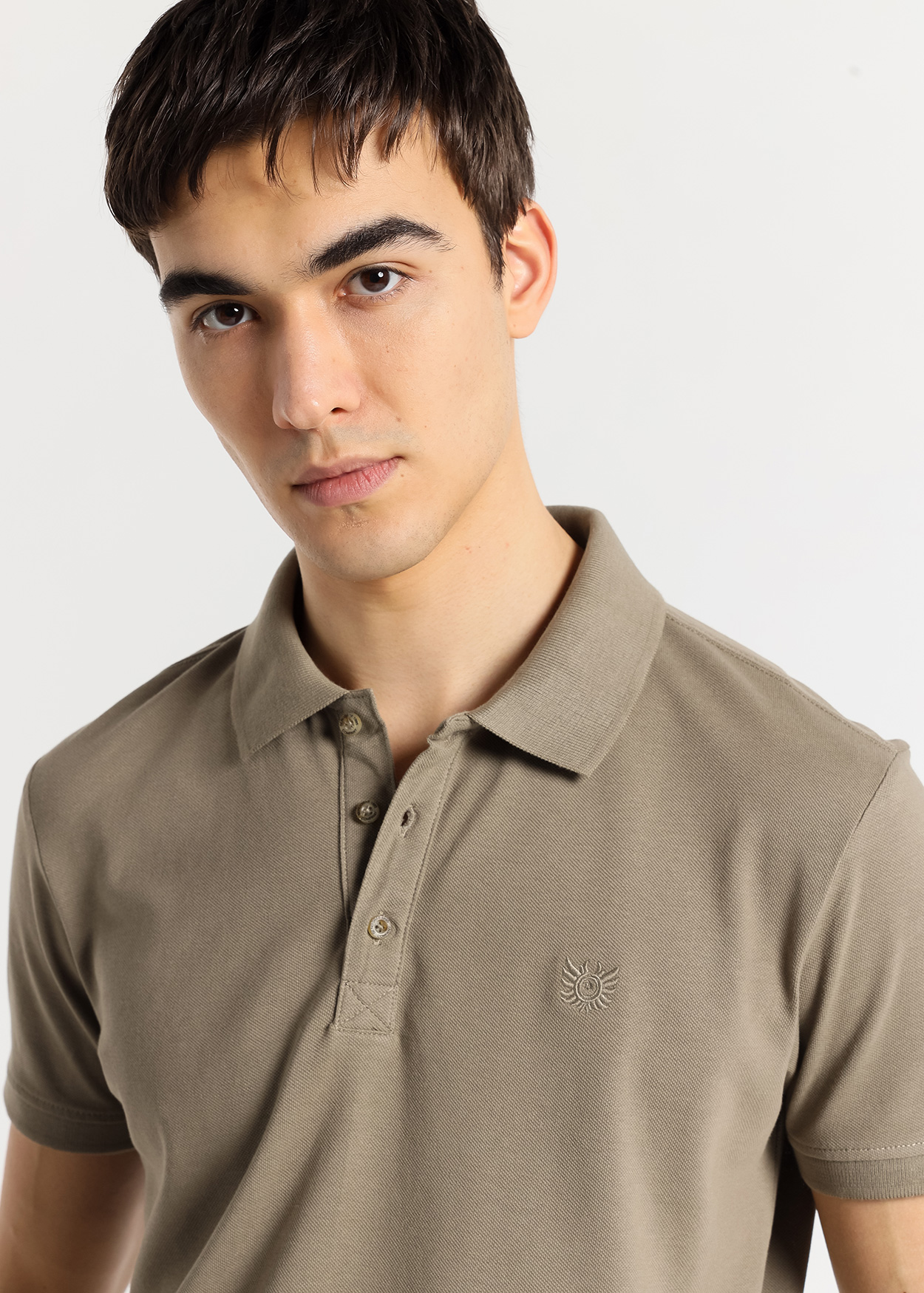 Pólo Piquet de Manga Curta Estilo Clássico Verde