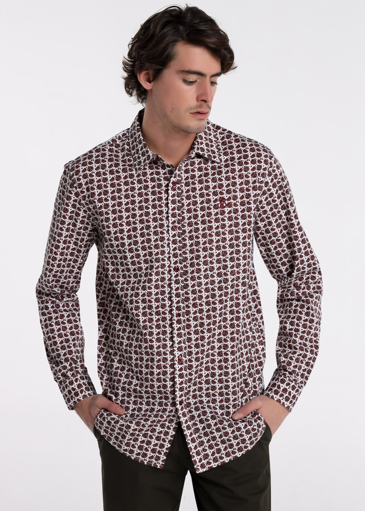 Camisa de manga comprida Branco