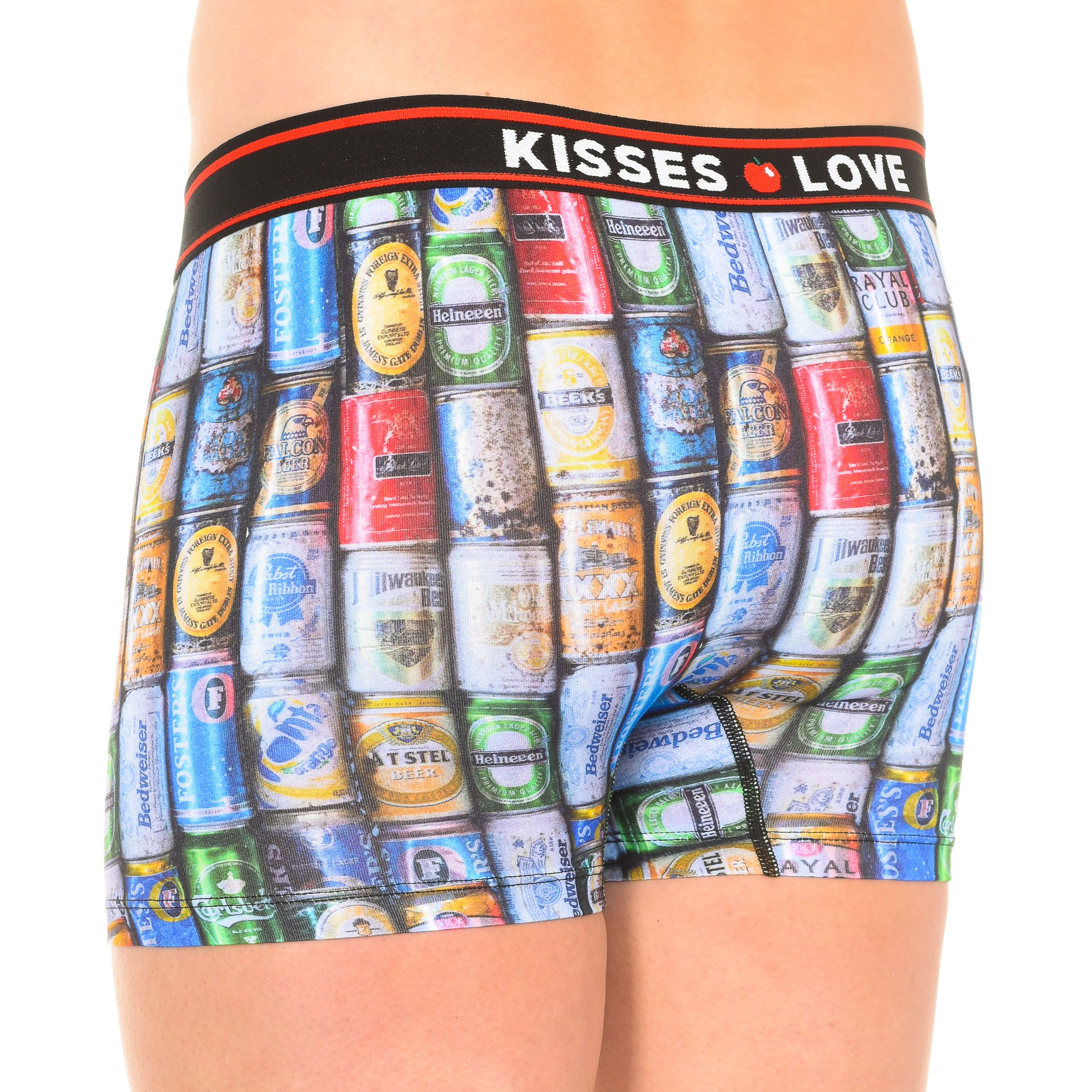 Boxers Azul Claro-Vermelho