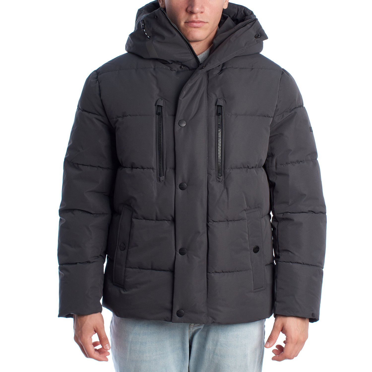 Casaco Acolchoado Homem Cinzento