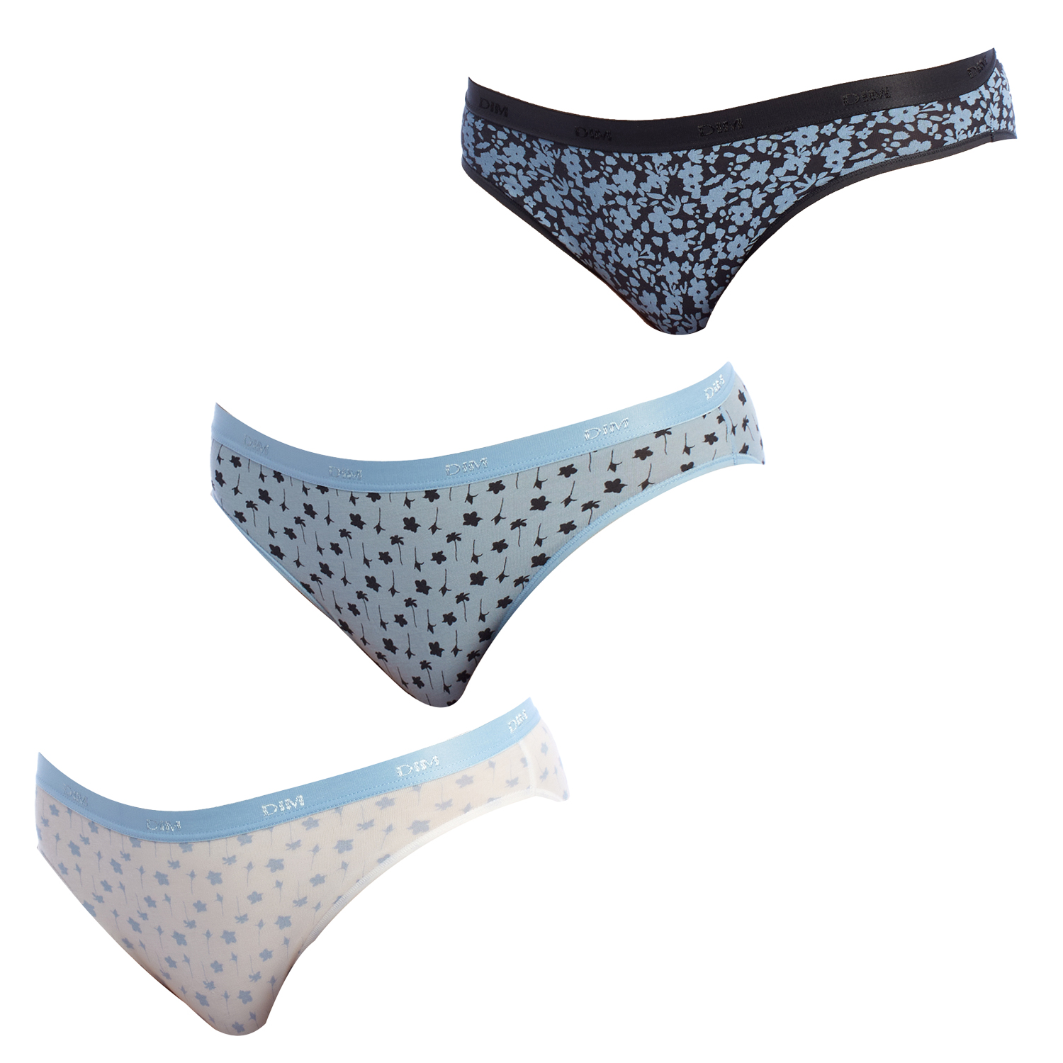 Pack 3 Cuecas Senhora Cotton Stretch Azul