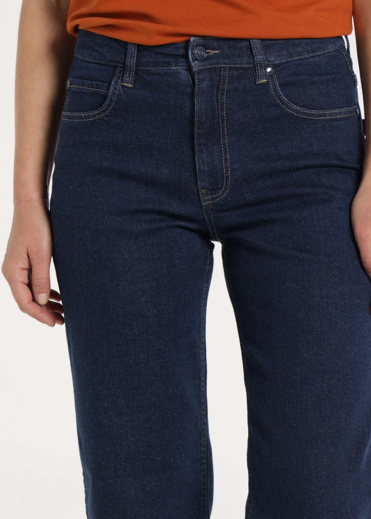 Calças de Ganga Reta Senhora Azul