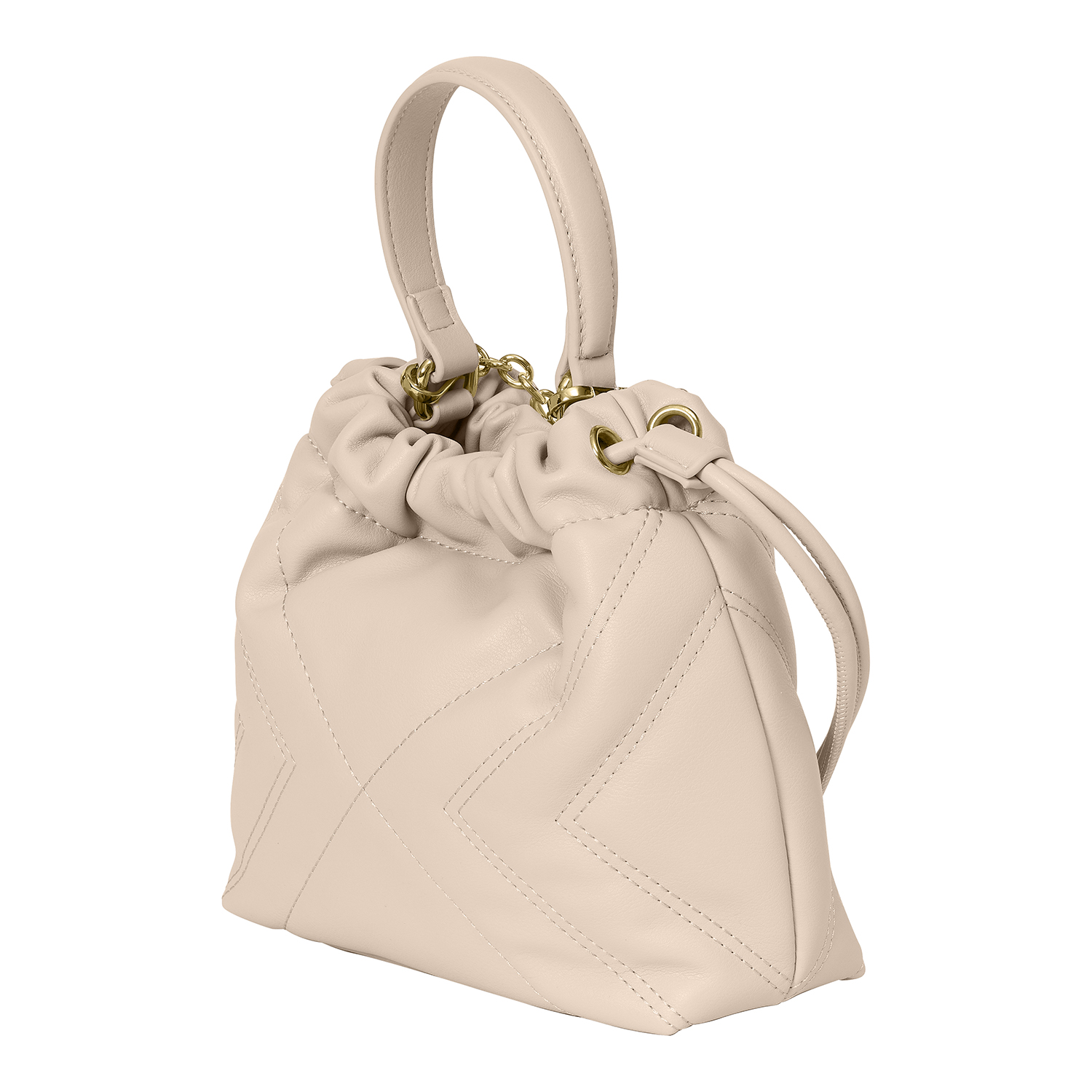 Mala Tiracolo Acolchoada Senhora Bege