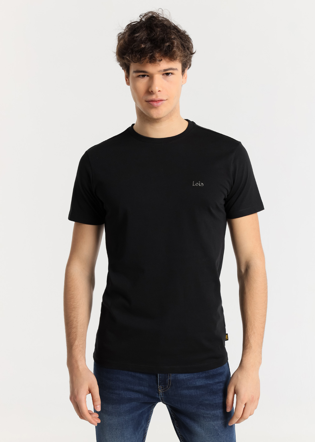 T-Shirt básica Homem Preto