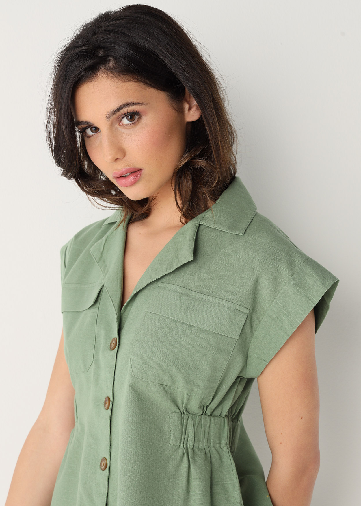 Camisa de botões Senhora Verde