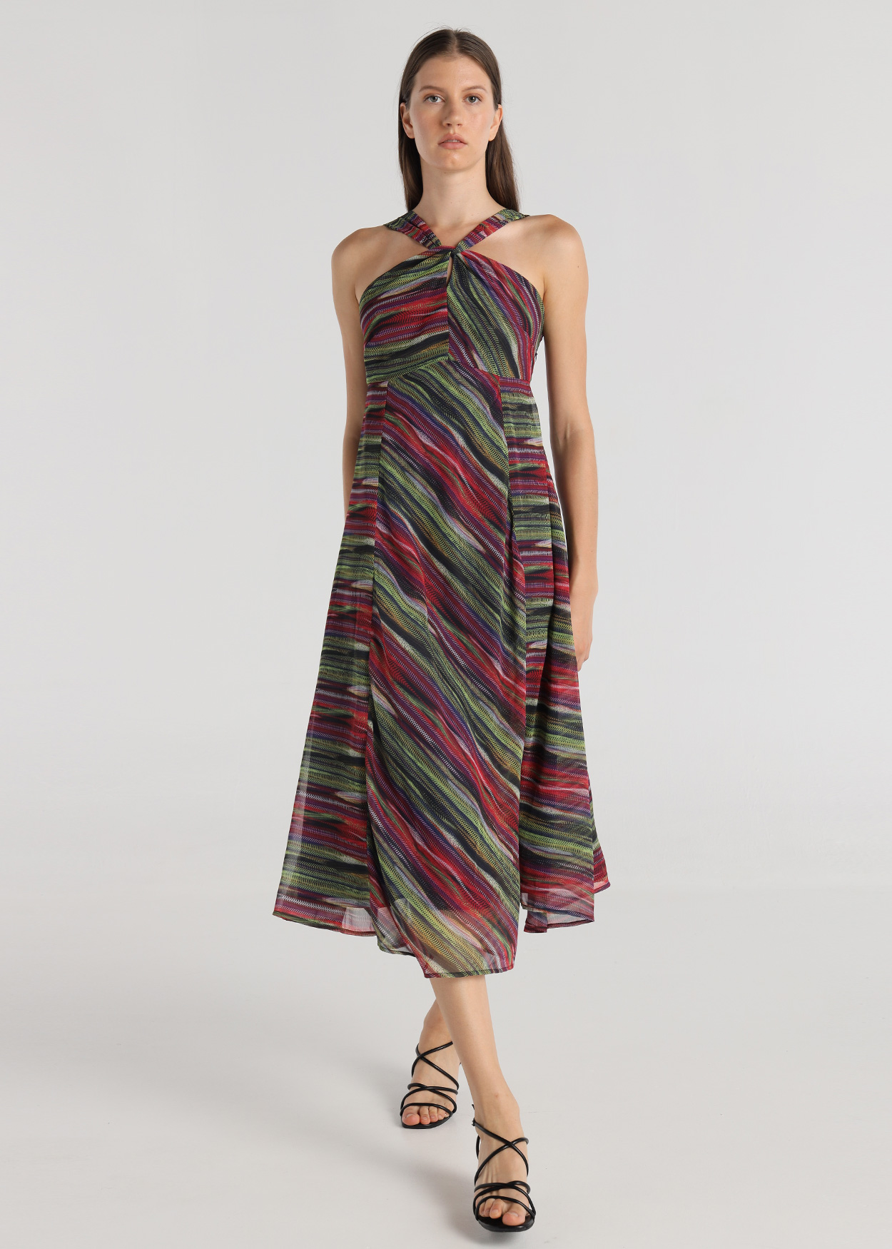 Vestido Halter Senhora Multicolorido