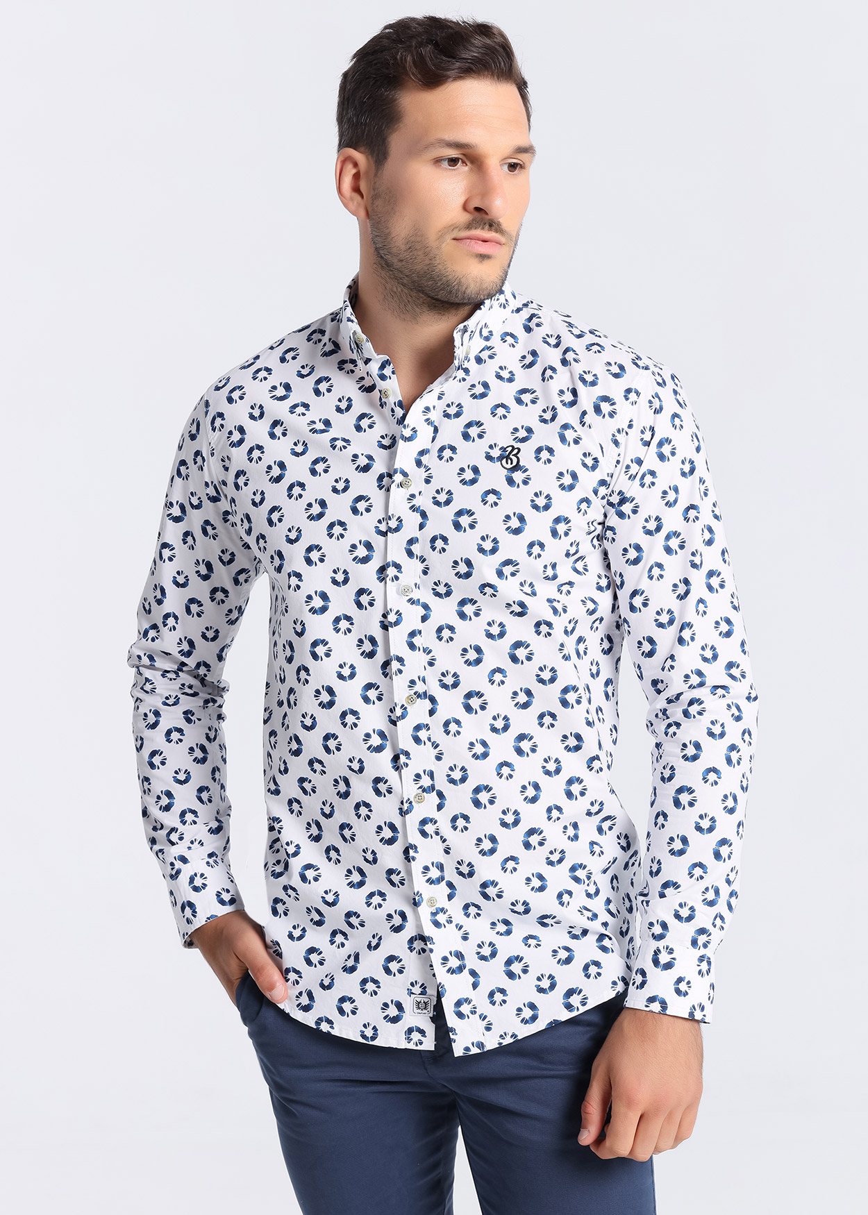 Camisa de manga comprida Branco