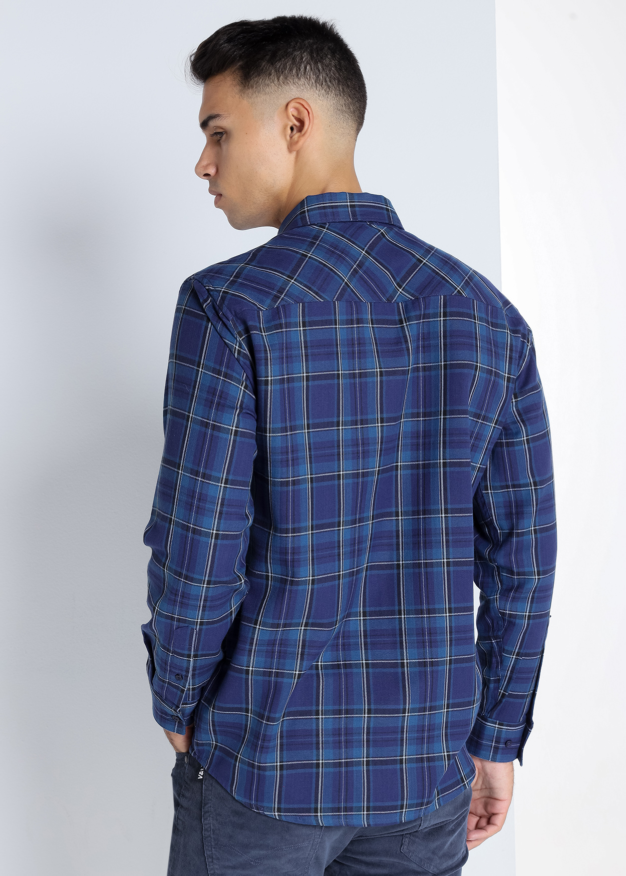 Camisa de flanela xadrez Homem Multicolorido