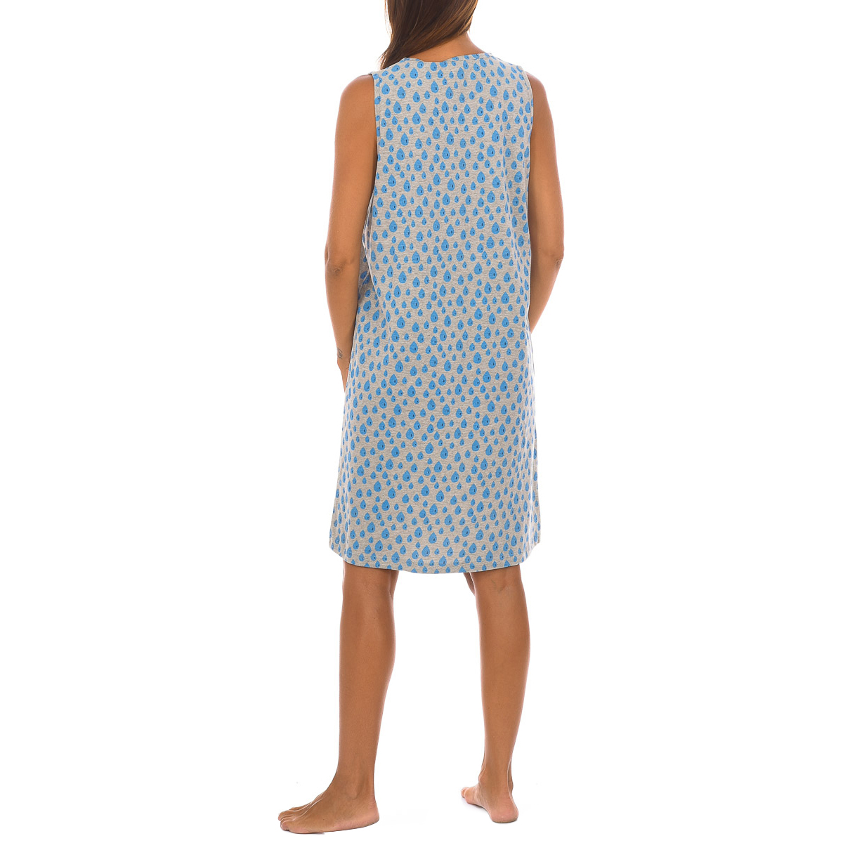 Vestido de Dormir Cinza-Azul