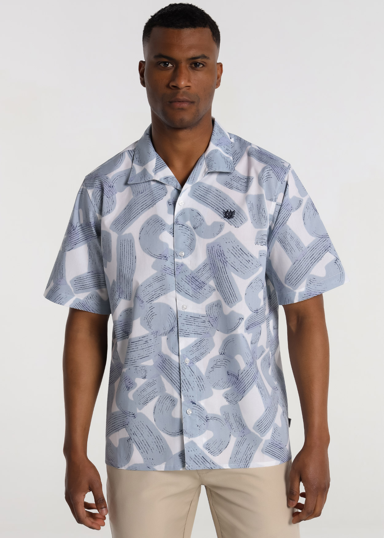 Camisa manga curta Multicor