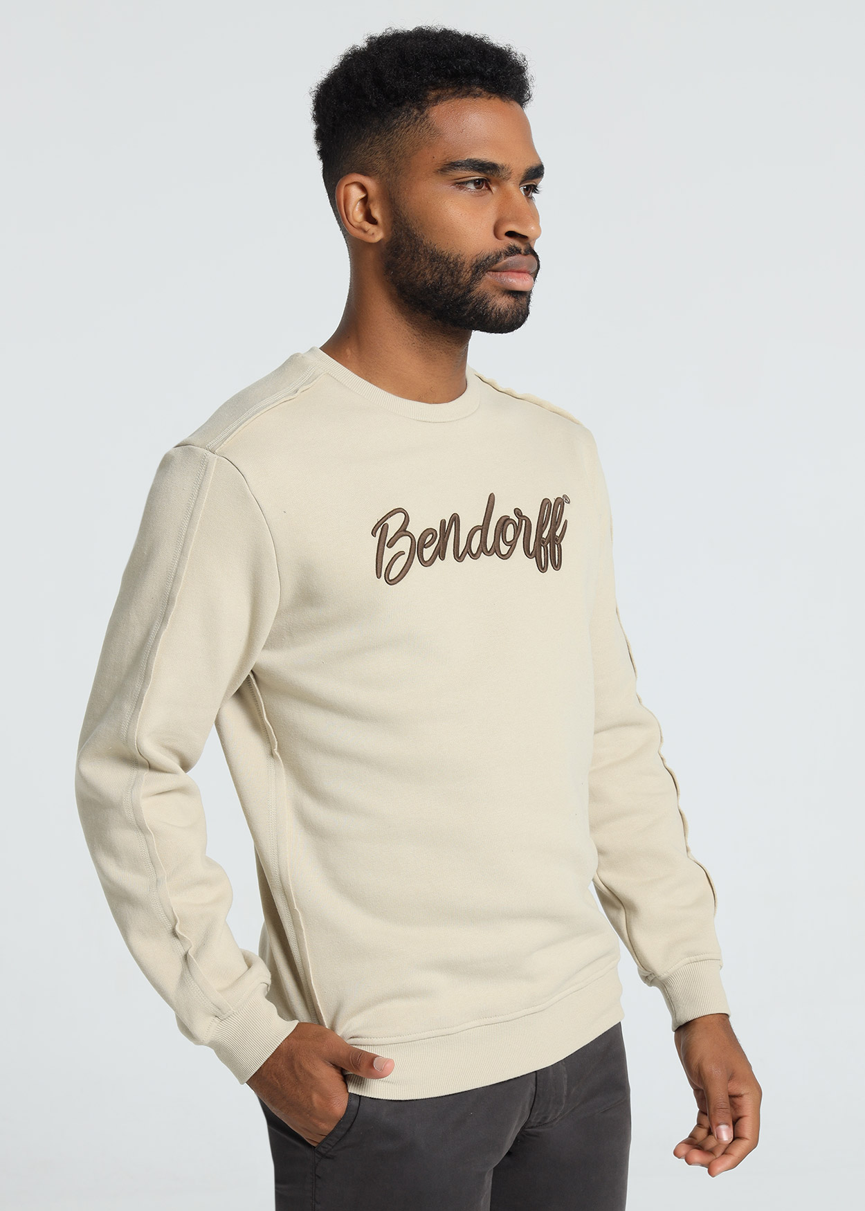 Sweatshirt Bendorff Gola Redonda Bege