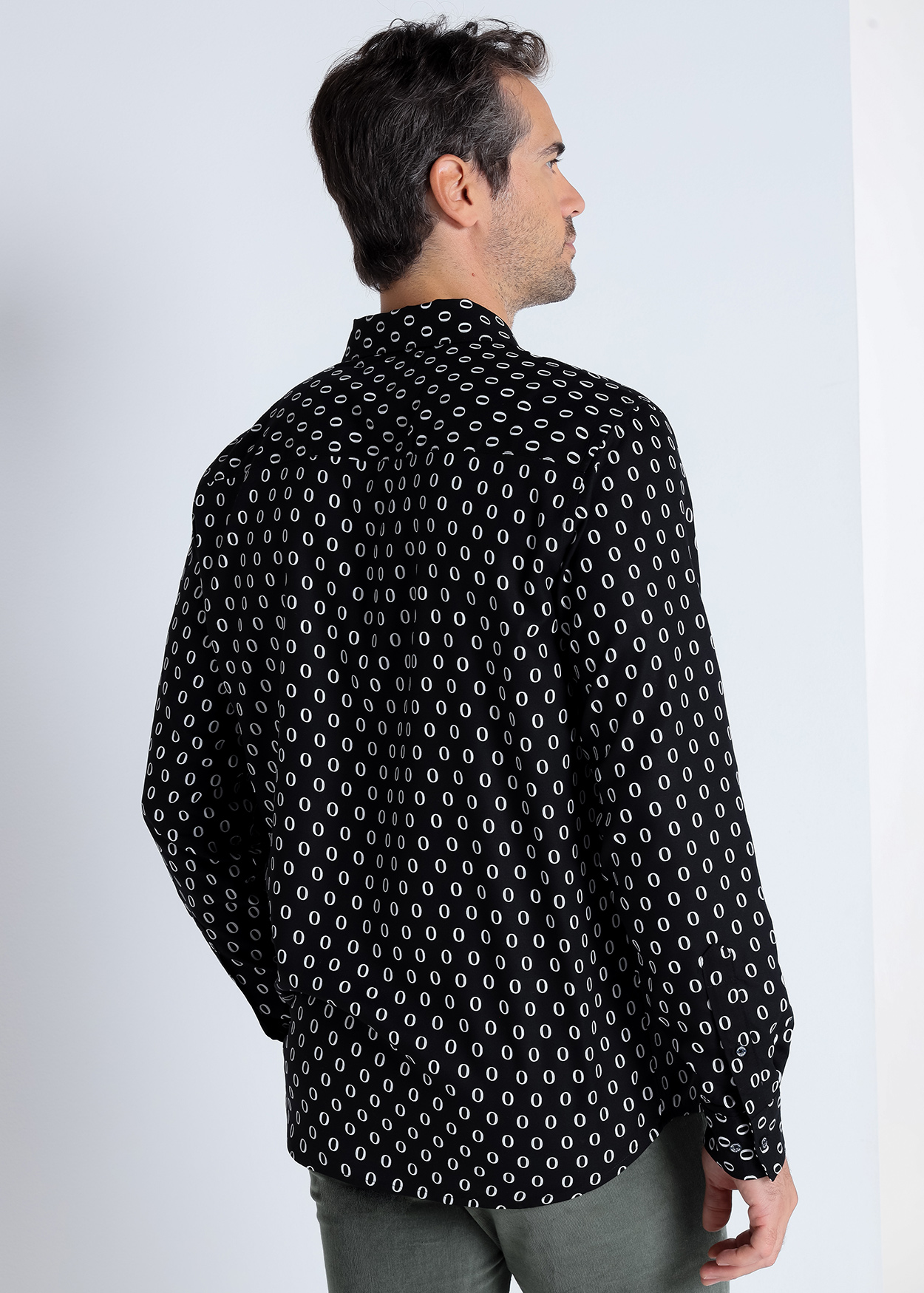 Camisa de manga comprida Preto