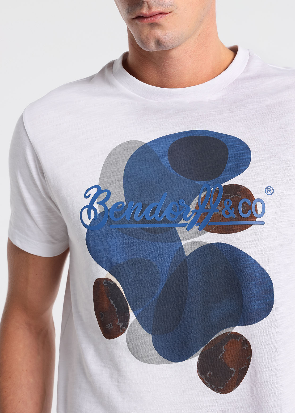 T-Shirt abstrata Branco