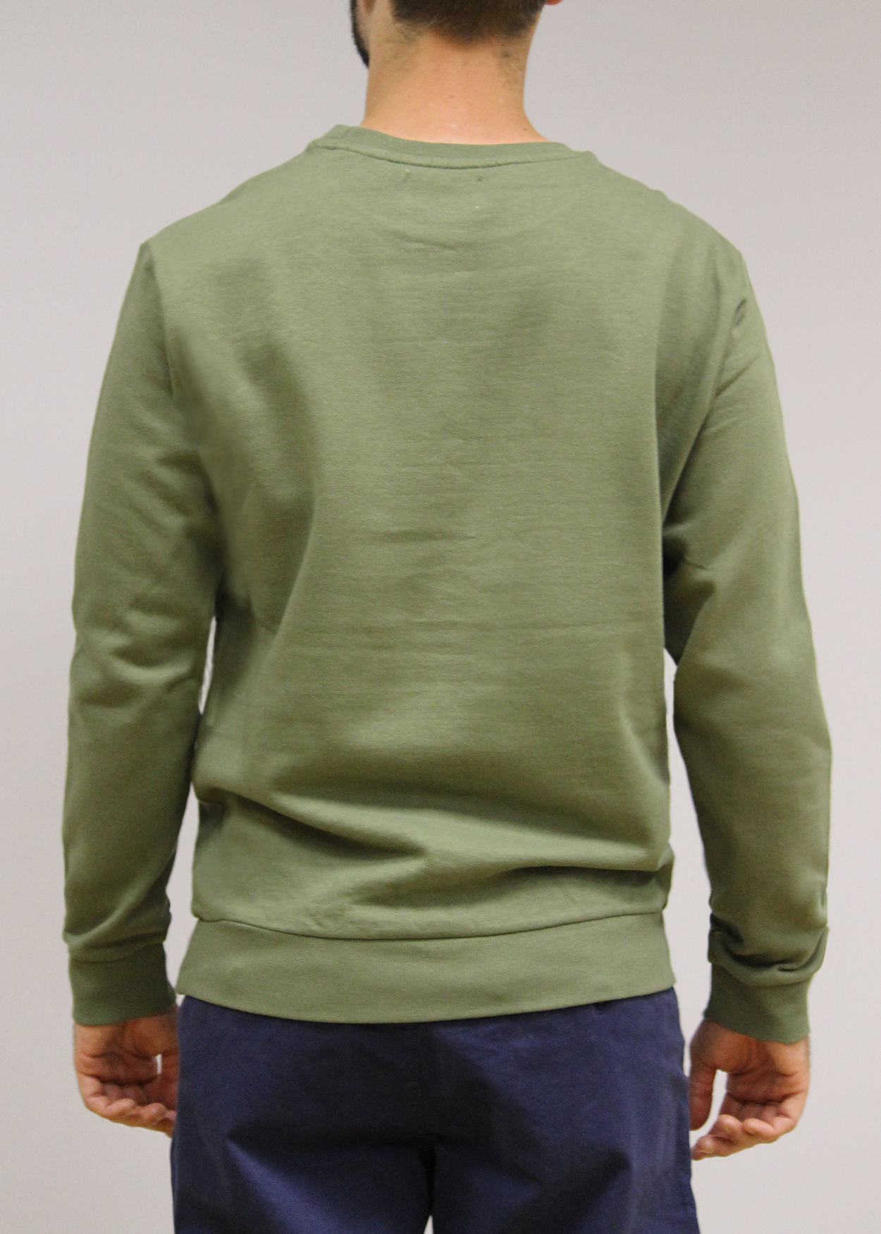 Sweatshirt com Bordado 3D | Sweatshirt Gola Redonda Verde