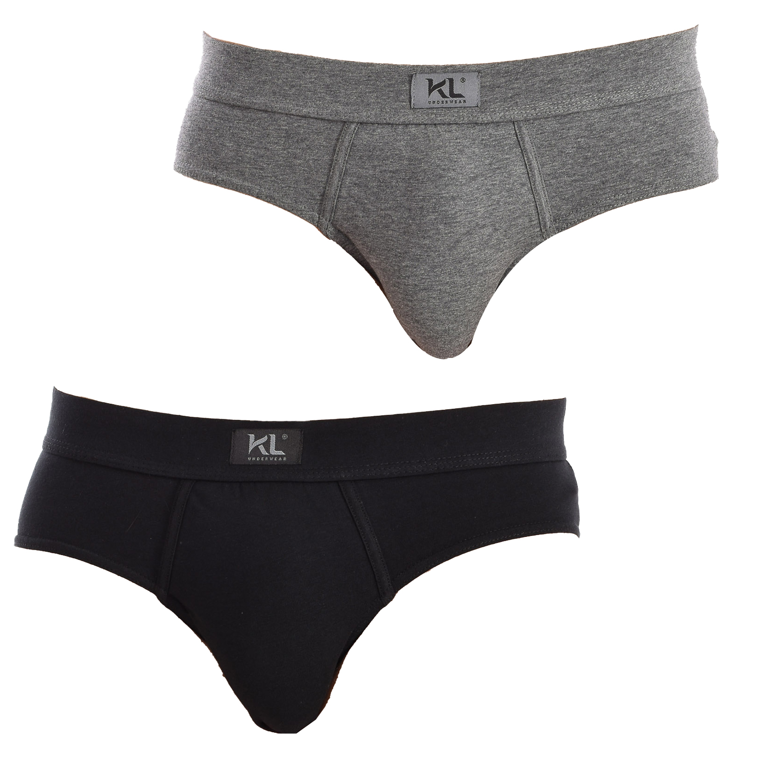 Pack 2 Slips Preto-Cinzento