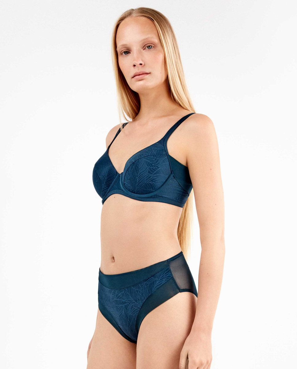 Cuecas de cintura alta Azul