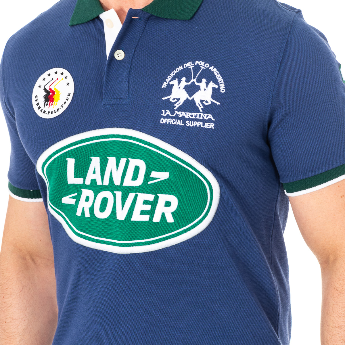 Pólo Homem Azul com Estampado