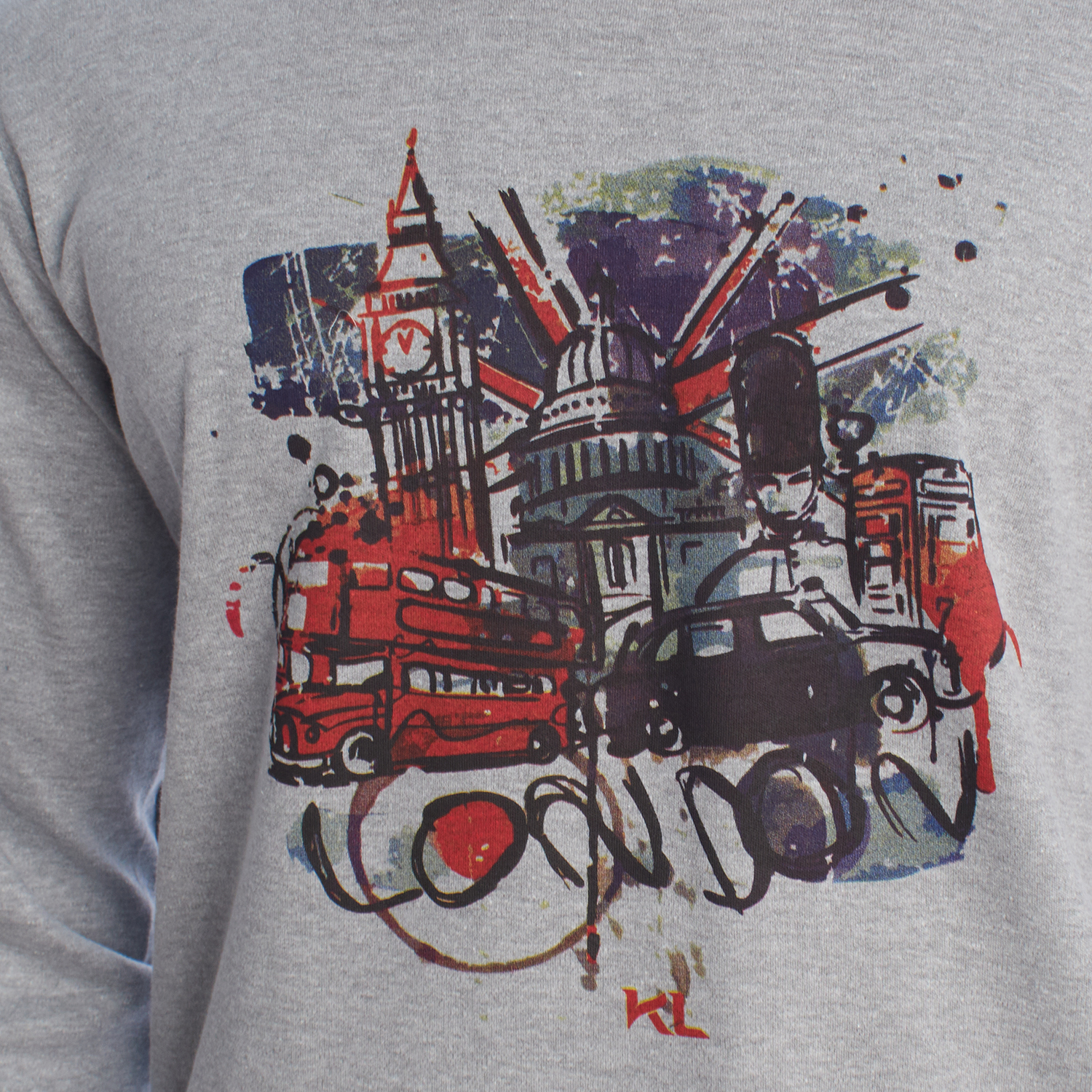 Pijama de Manga Comprida Cinza-Castanho