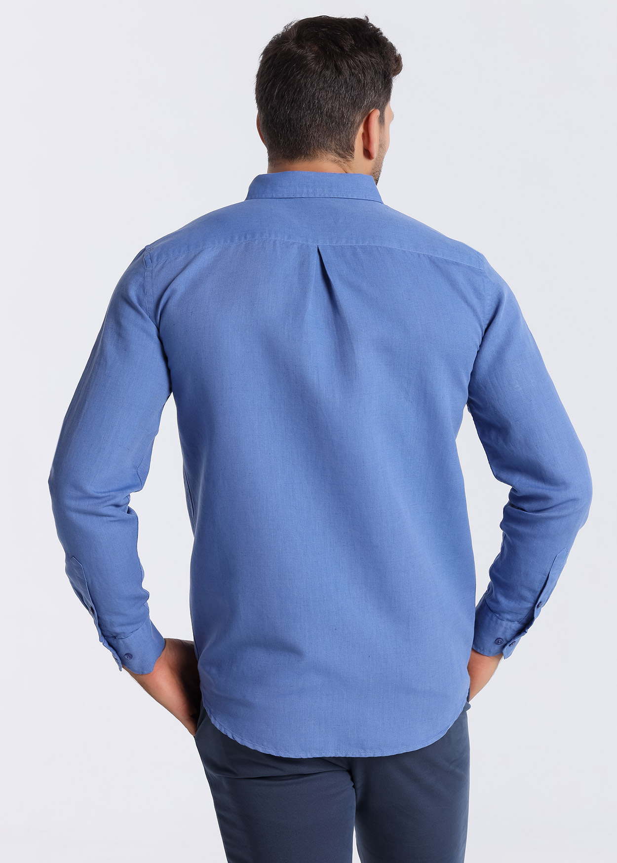 Camisa de manga comprida Azul