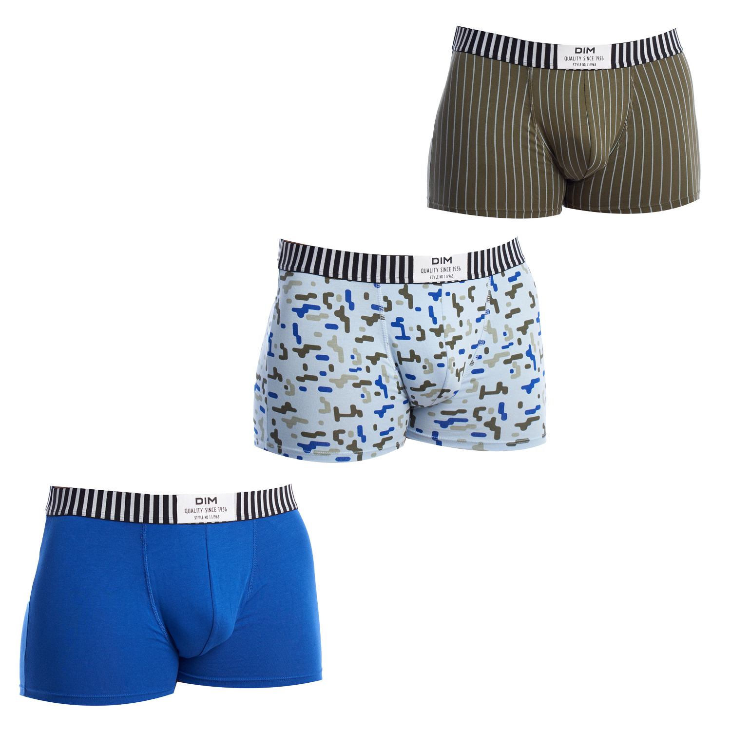 Pack 3 Boxers Homem Azul e Verde