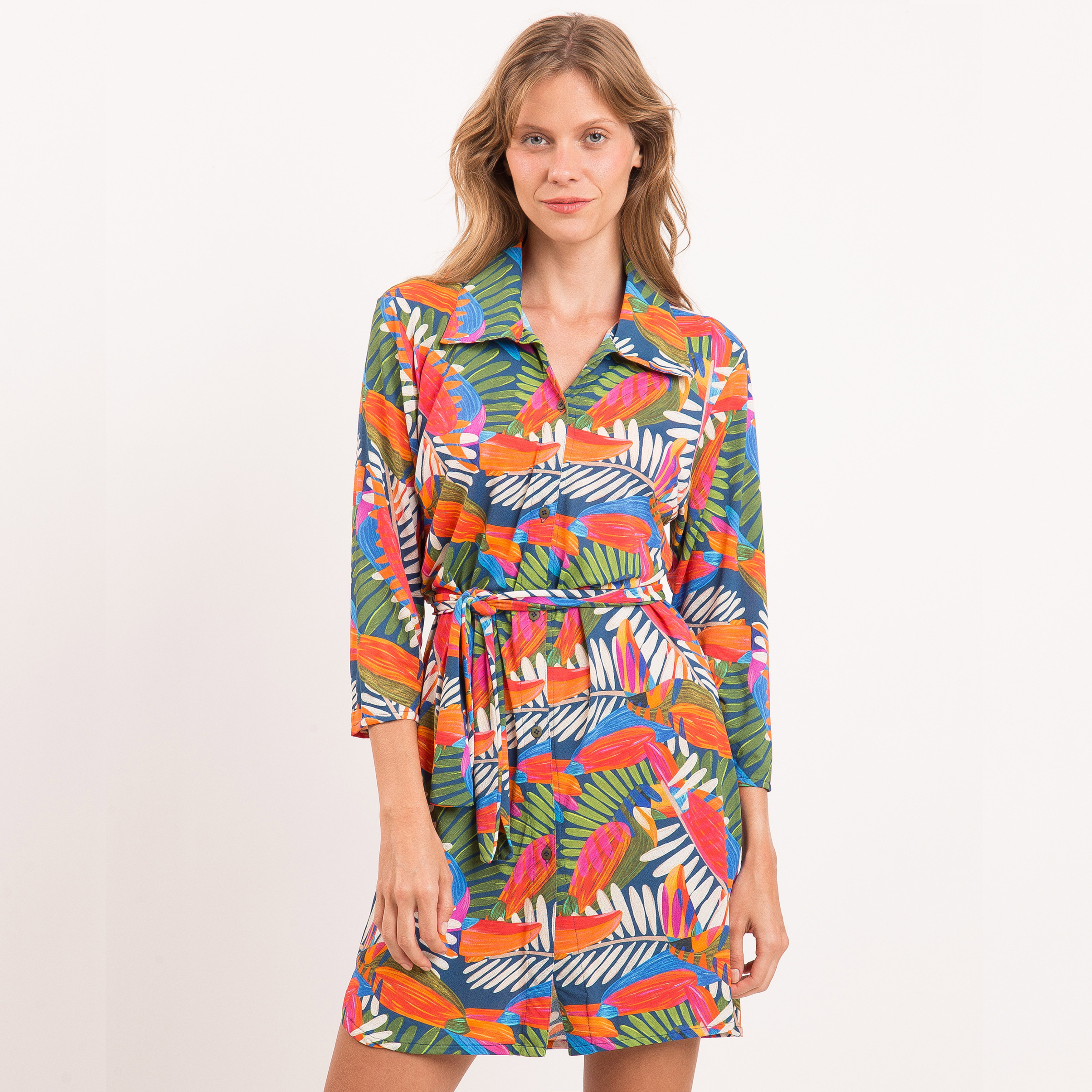 Vestido-Camisa Jungle Chemise Multicolor