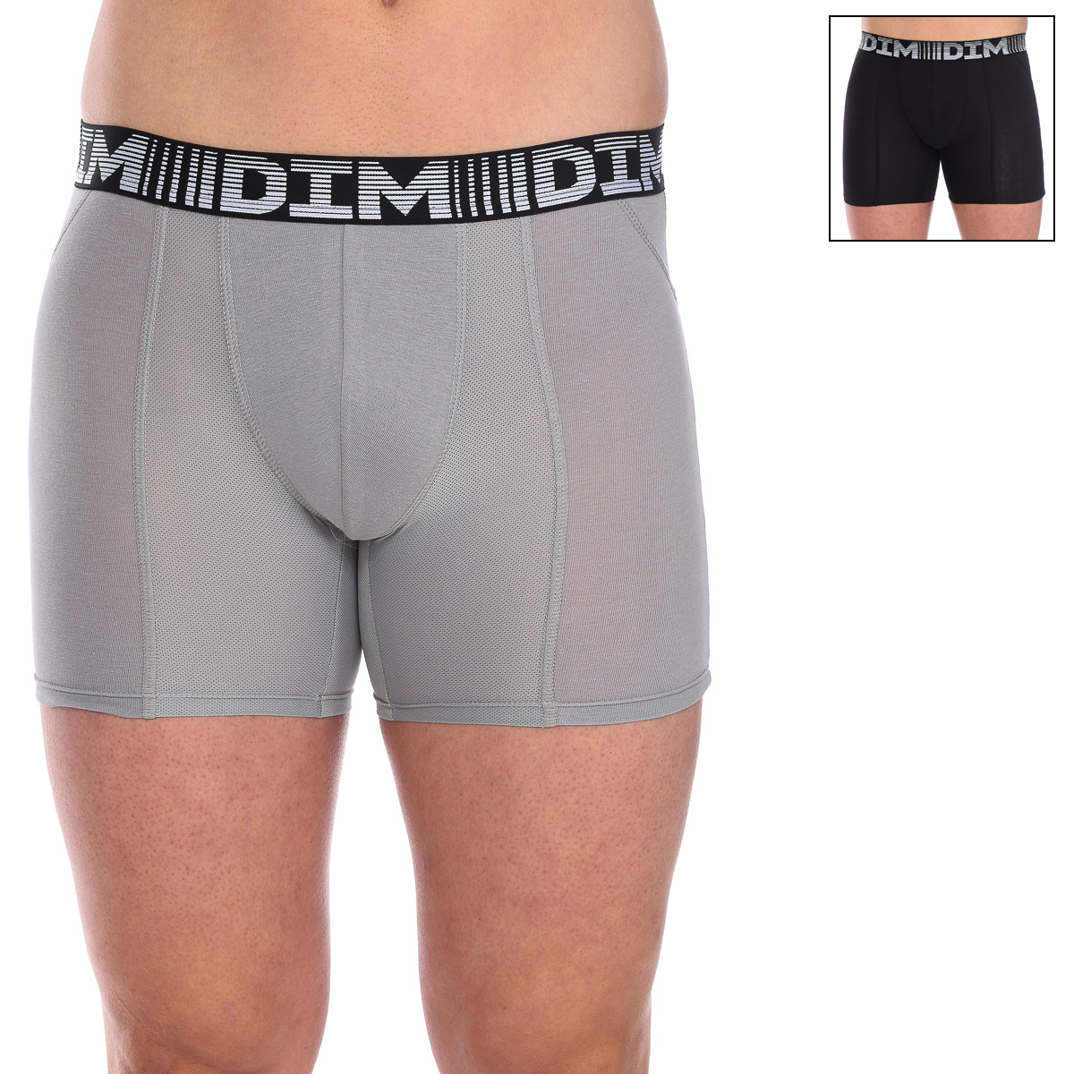 Pack 2 Boxers Homem Cotton 3D Flex Air Cinzento e Preto
