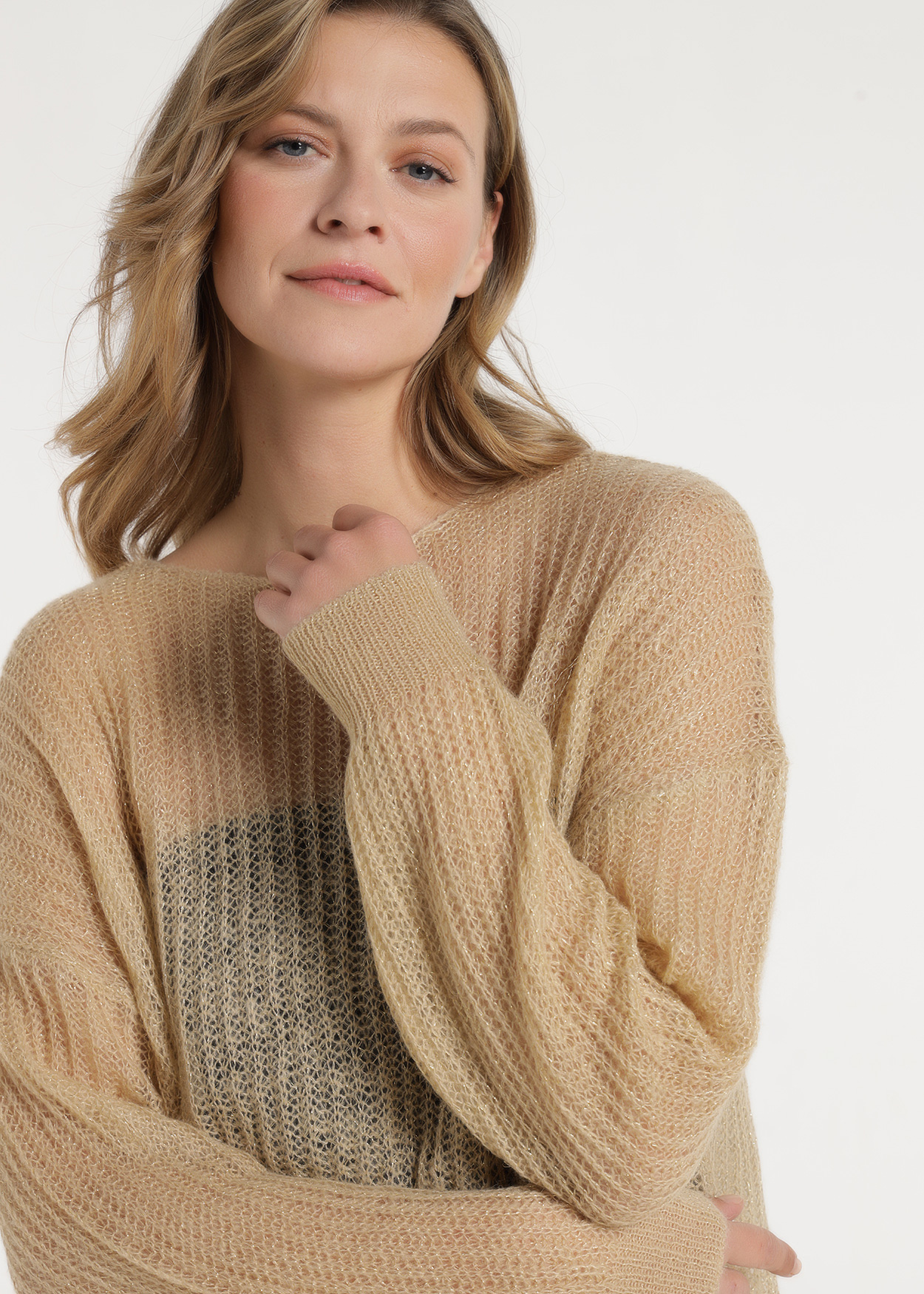 Camisola com gola redonda Senhora Dourado