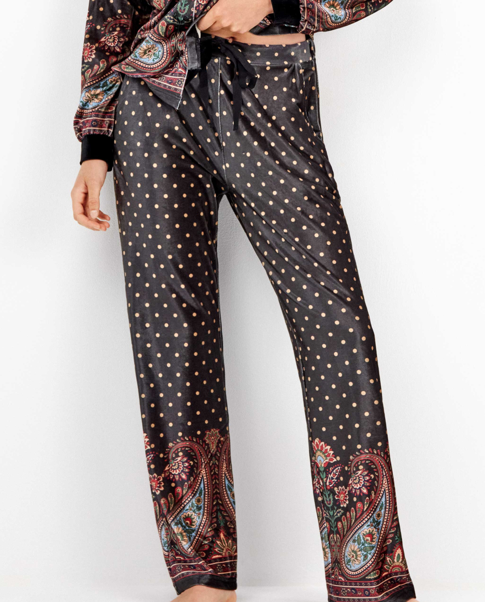 Calças de veludo oriental MultiCor