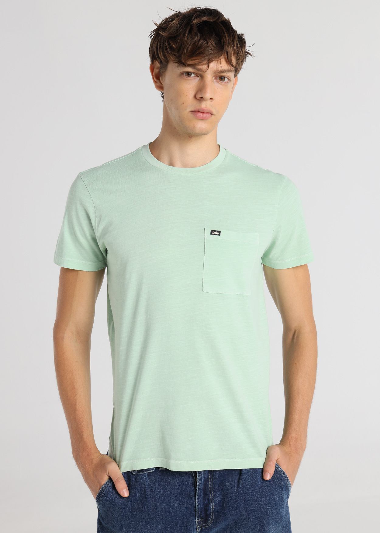 T-Shirt básica Homem Verde