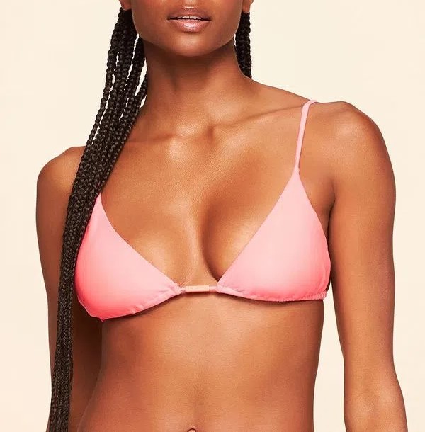 Top Biquini Liso Coordenado Rosa