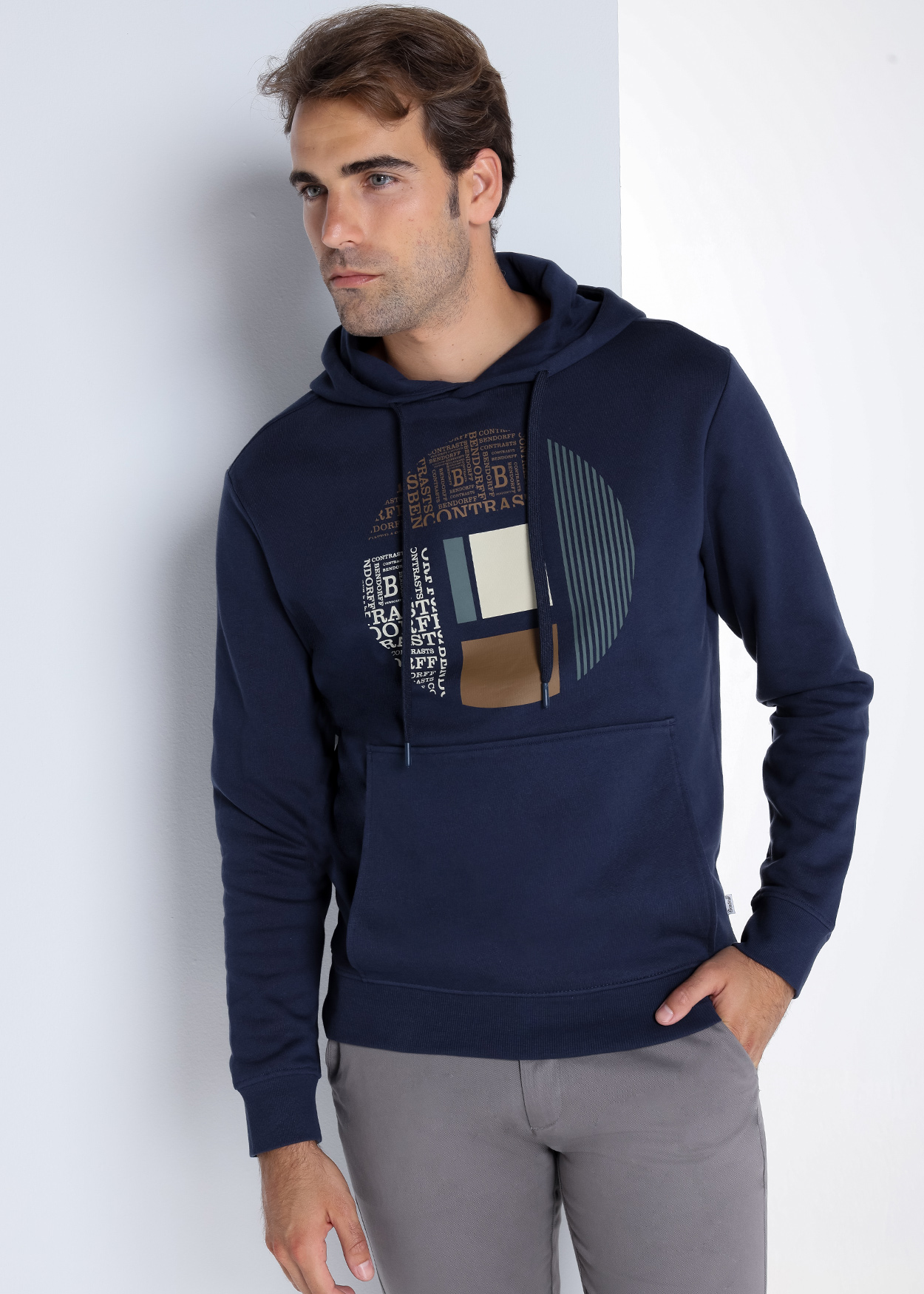 Sweatshirt com Capuz Azul