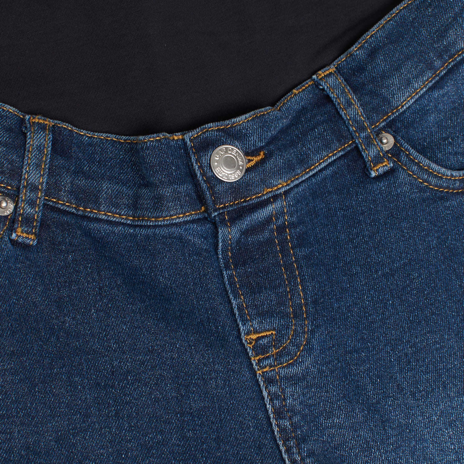 Calças de Ganga de Maternidade Azul