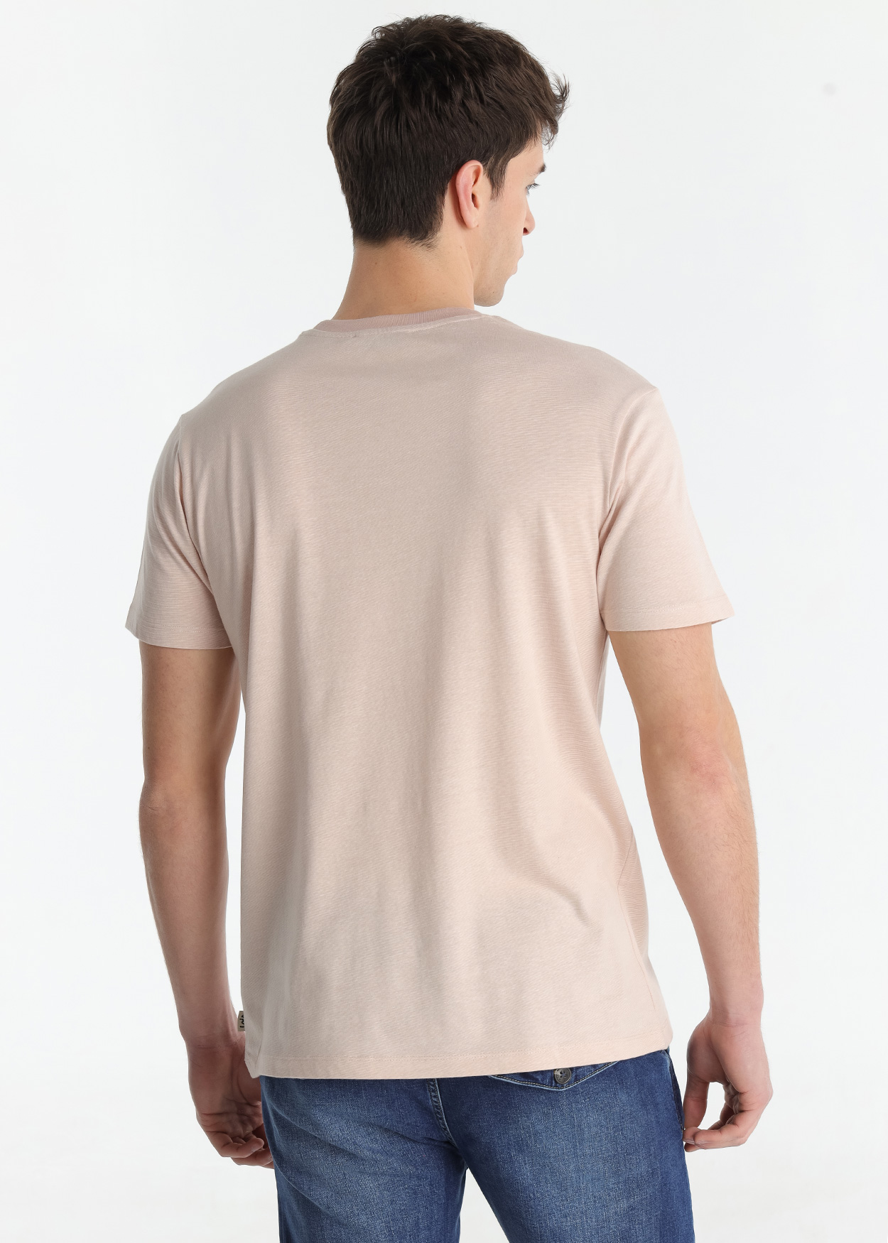 T-Shirt básica logo Lois Homem Rosa