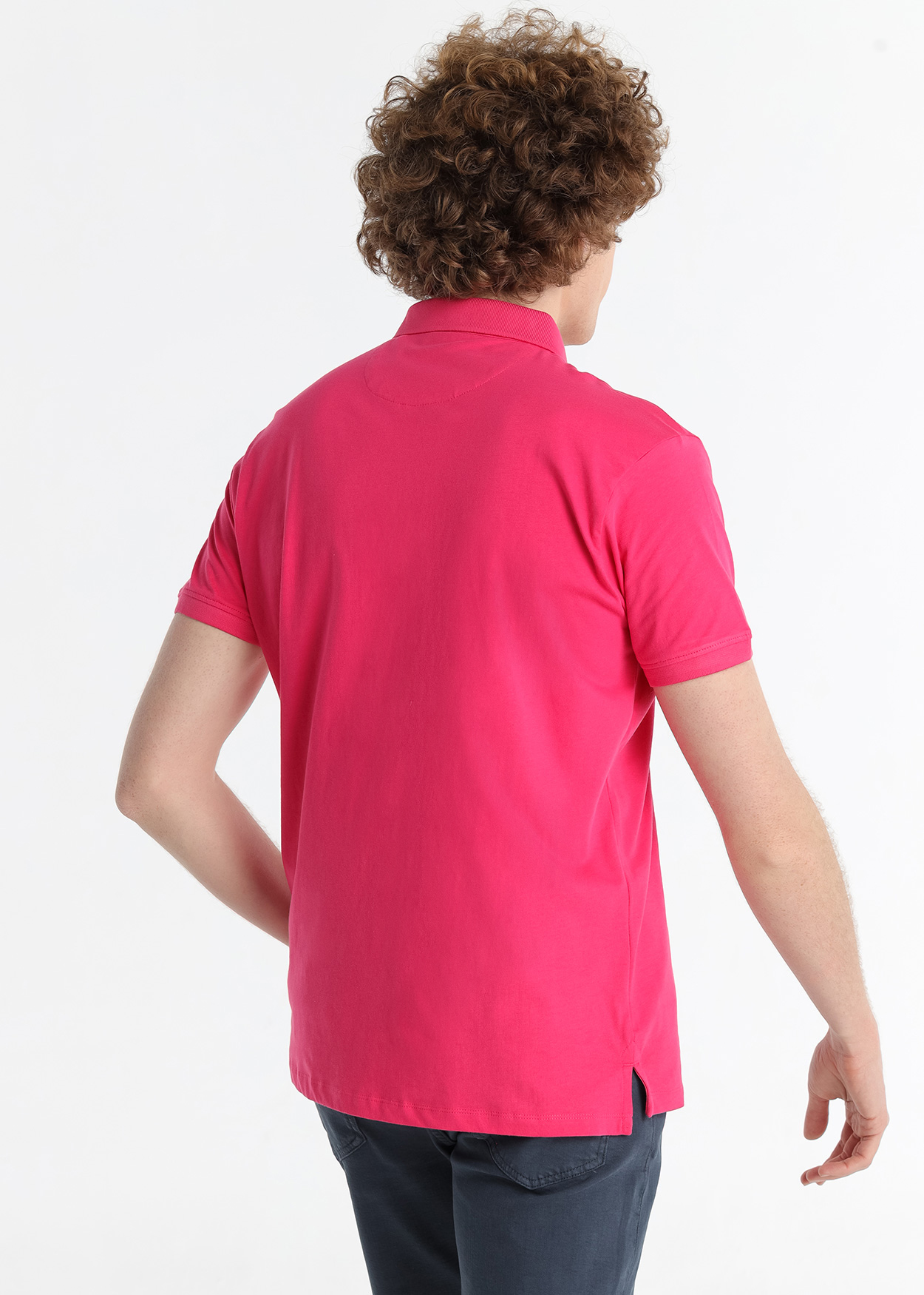 Polo básico Homem Rosa