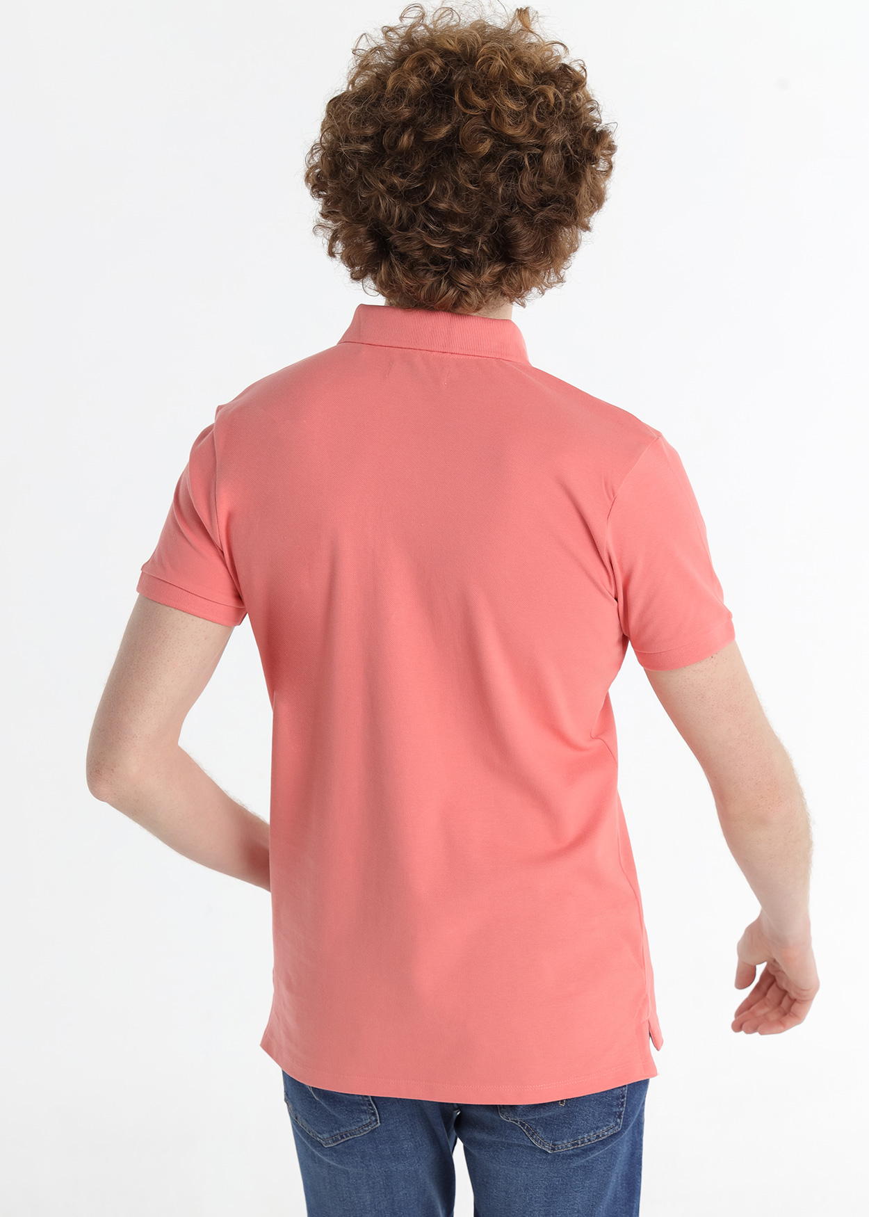 Pólo em Piqué Homem Vermelho