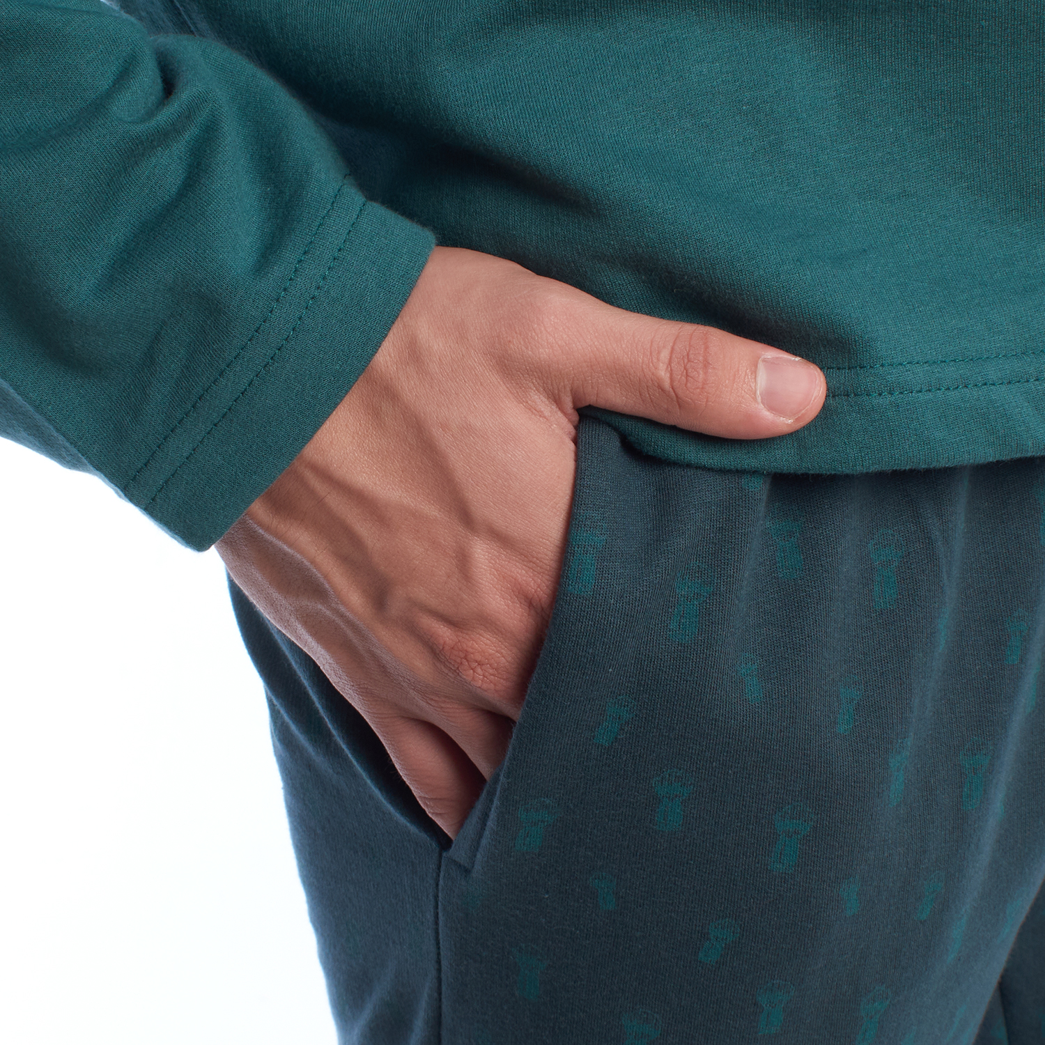 Pijama de Manga Comprida Verde