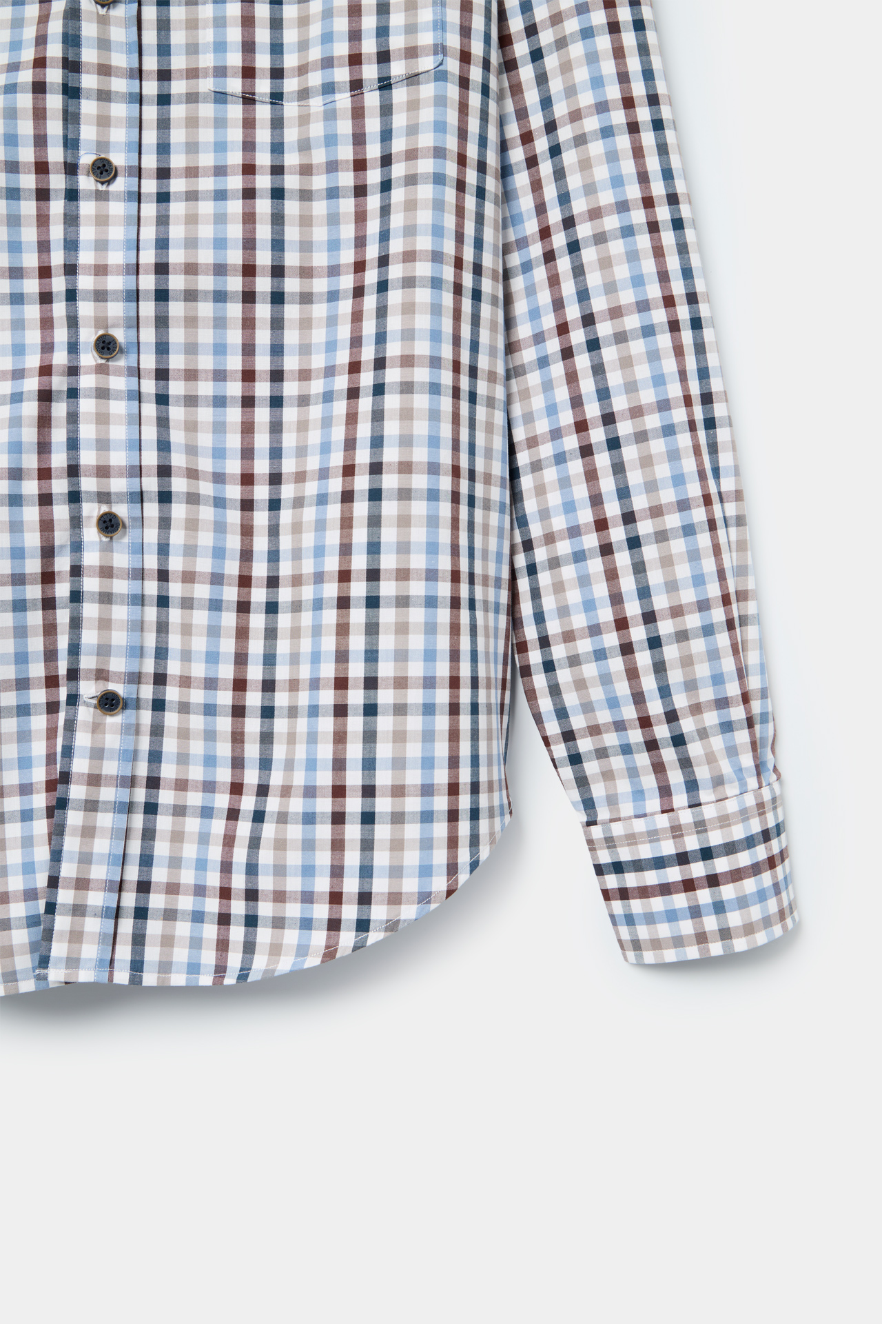 Camisa xadrez regular fit Azul